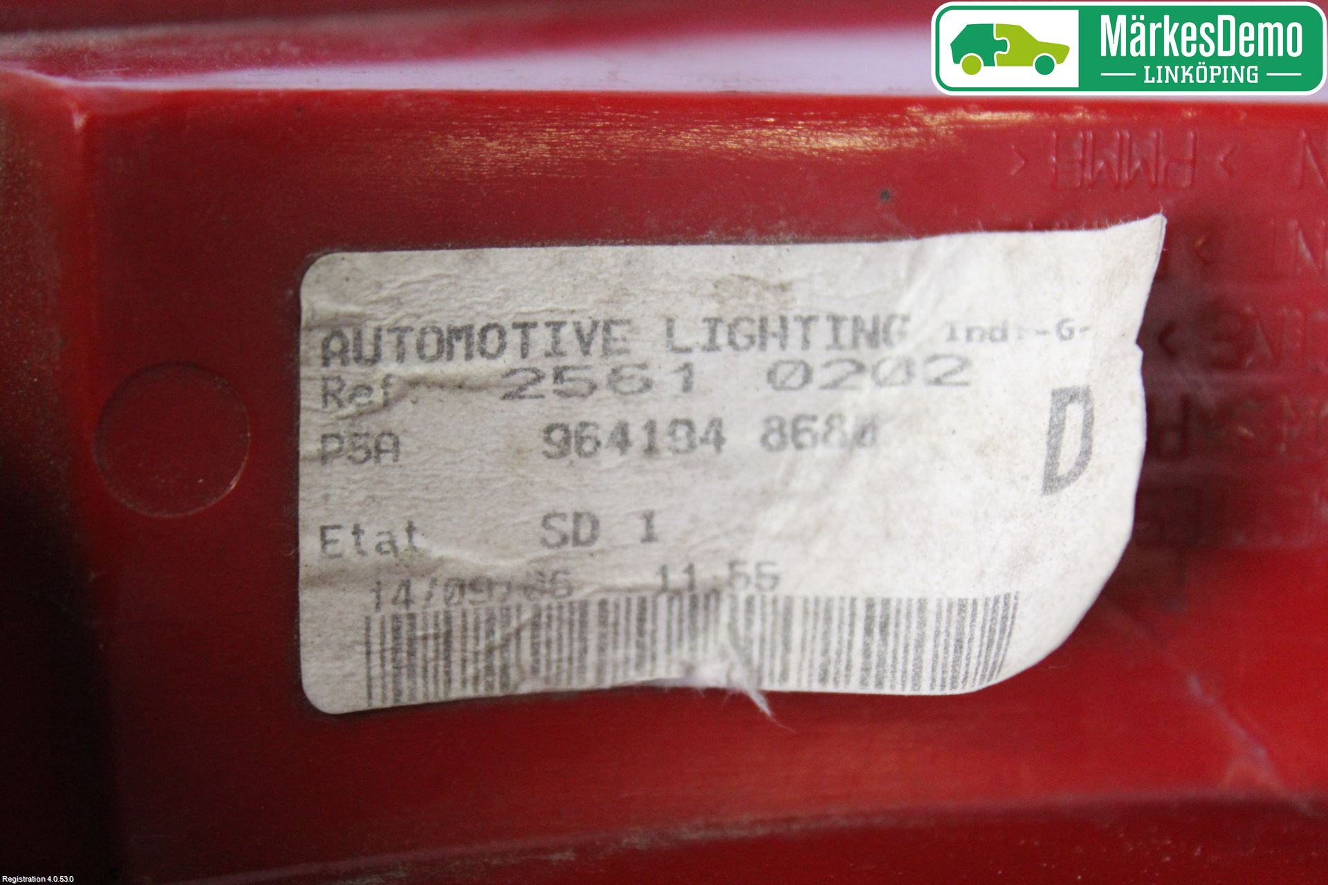 Peugeot 407 Bakljus Höger