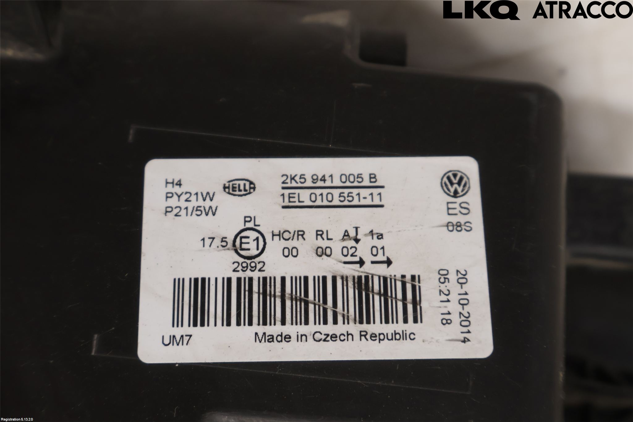 Volkswagen VW CADDY 11-15 Strålkastare Vänster