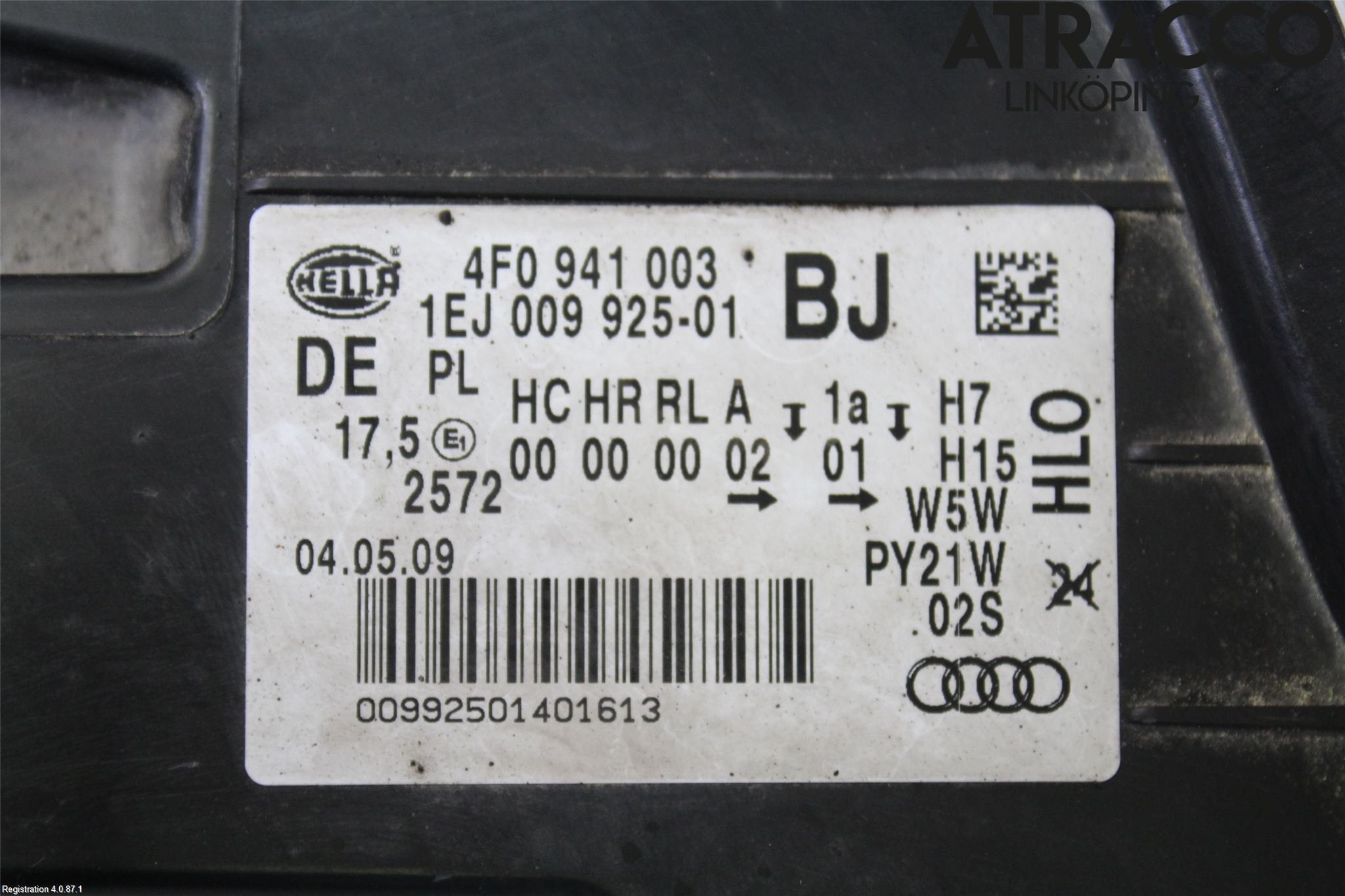 Audi A6/S6     05-11 Strålkastare Vänster