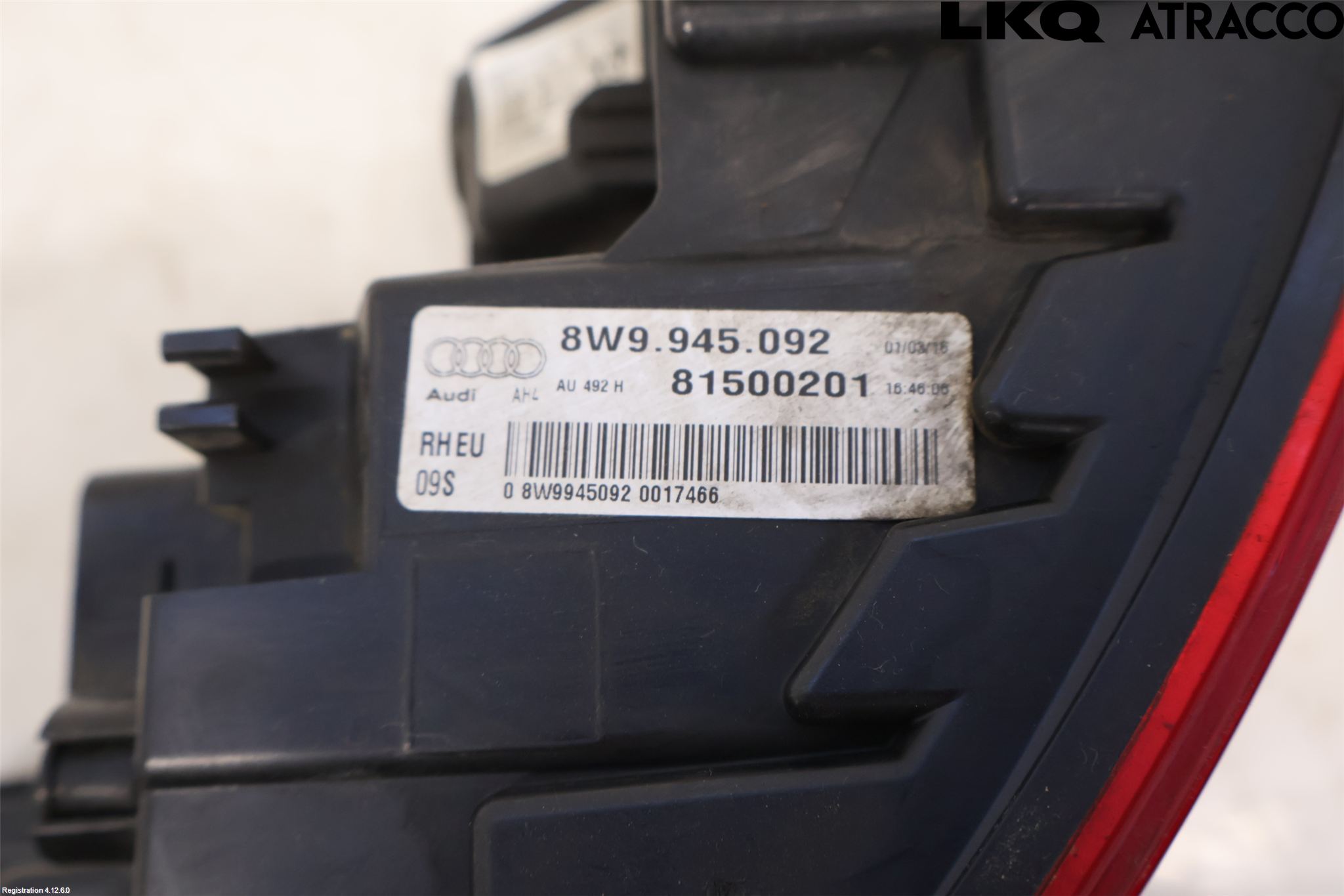 Audi A4/S4 B9 16-19 Bakljus Höger