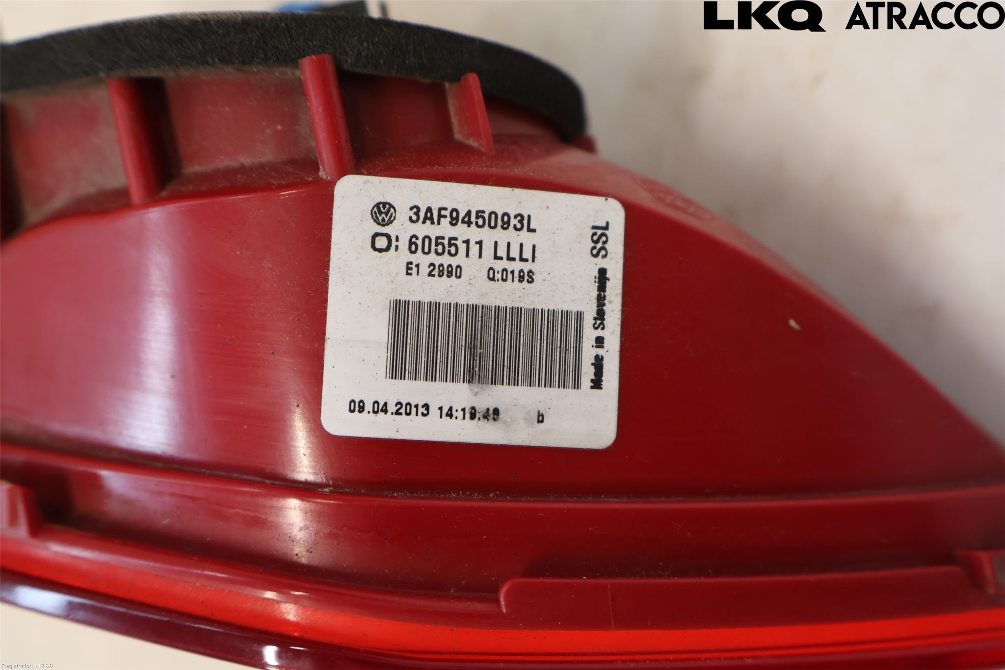 Volkswagen VW PASSAT 11-14 Bakljus Lucka Vä