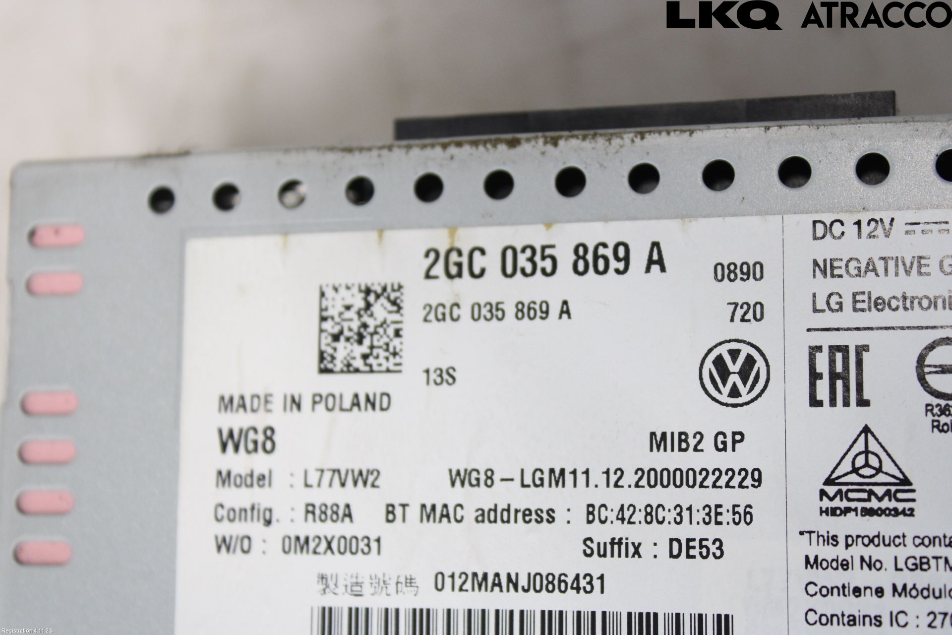 Volkswagen VW T-CROSS 19- Cd Radio - Multimediapanel