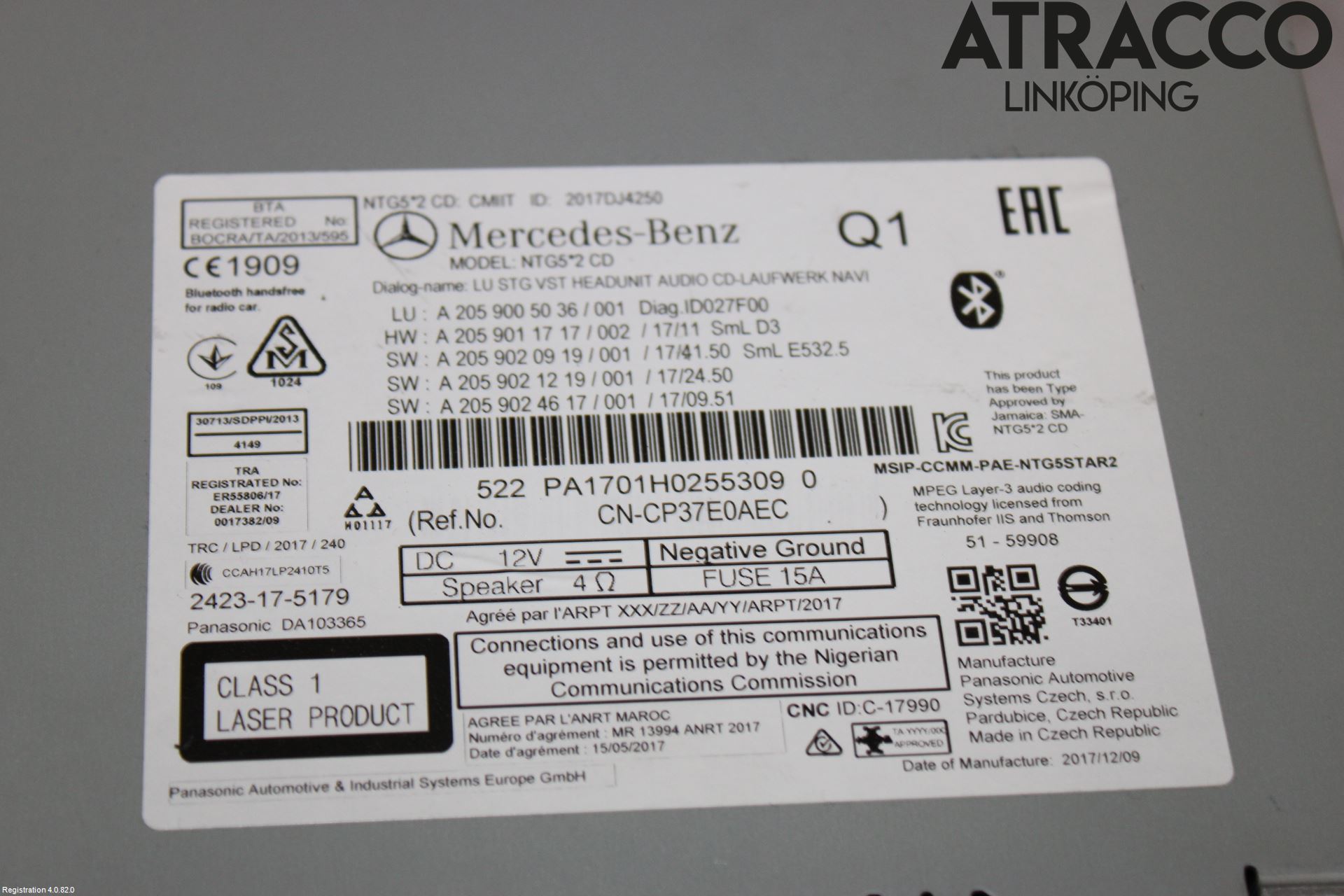 Mercedes-Benz MB C-KLASS (W205) 14-21 Cd Radio - Multimediapanel
