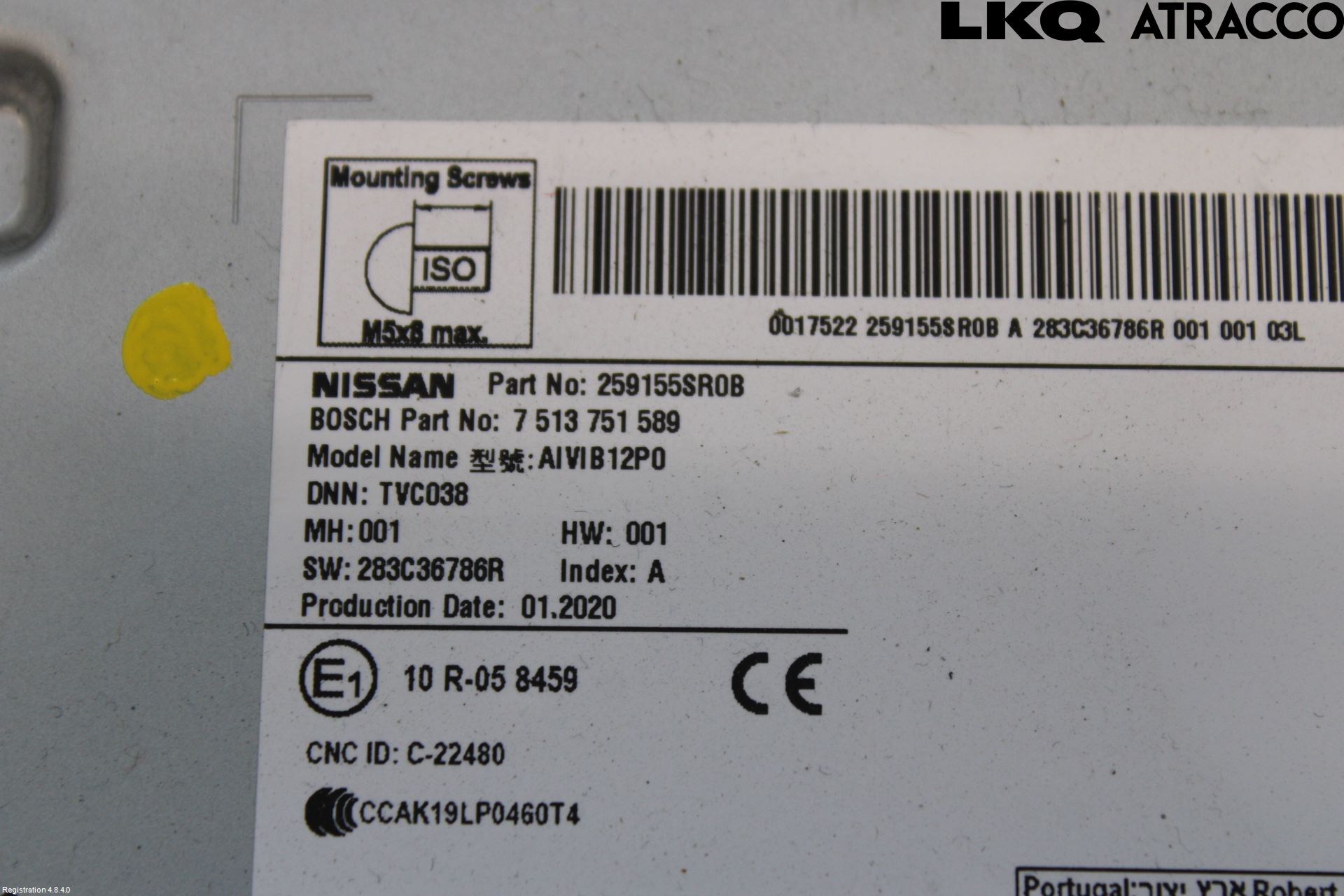 Nissan LEAF 18- Cd Radio - Multimediapanel