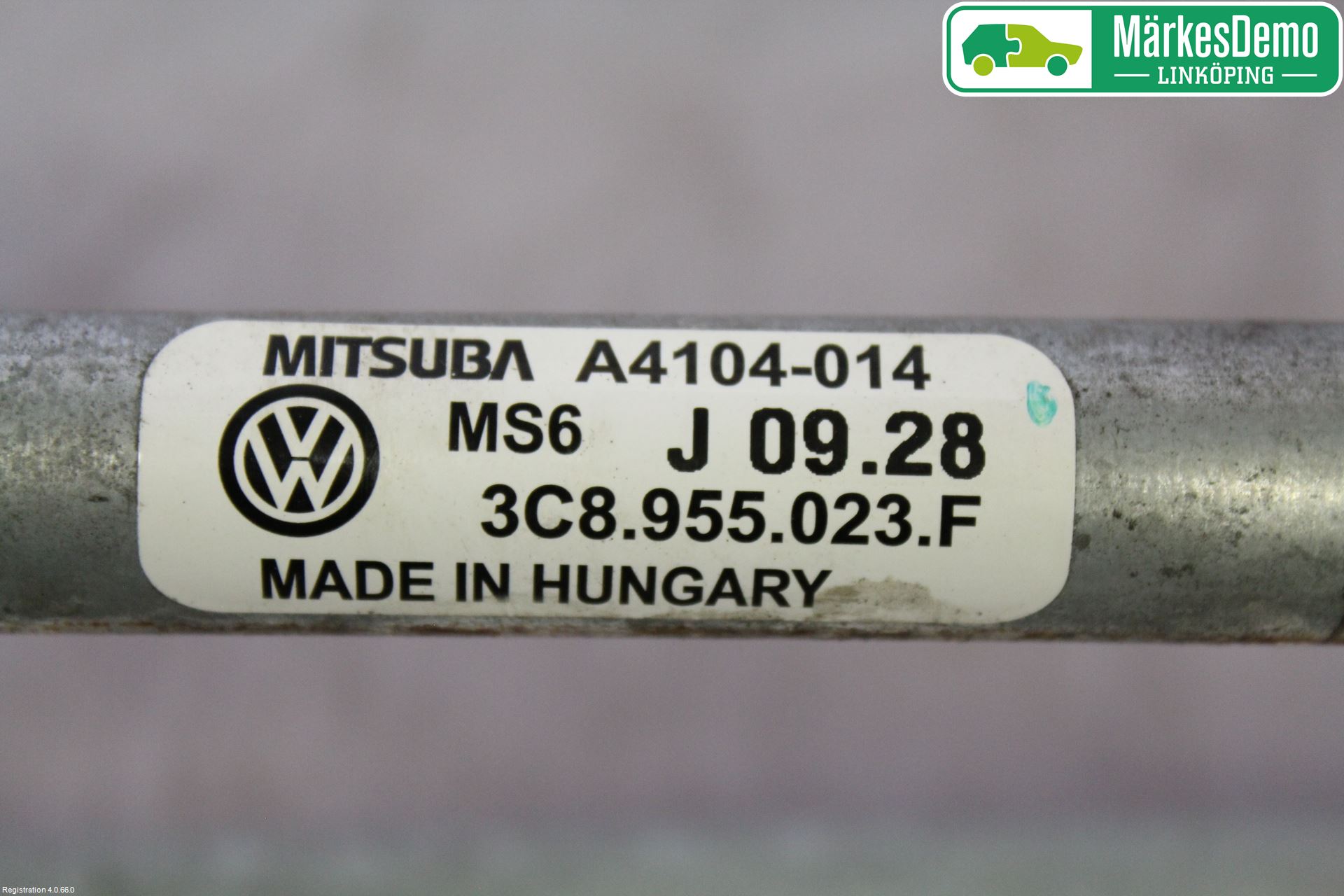 Volkswagen VW PASSAT CC 08-16 Torkarmekanism Vindruta