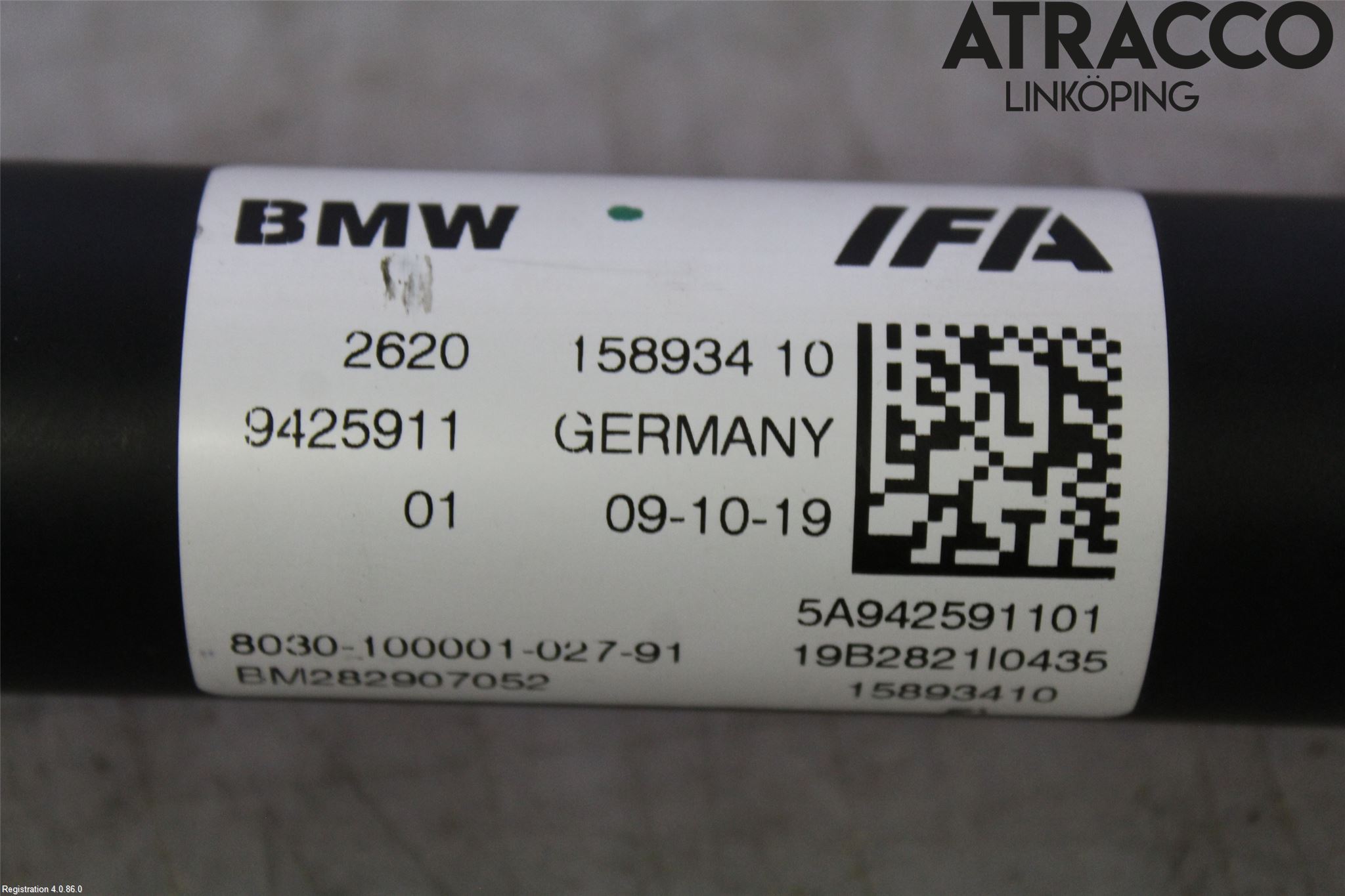 BMW 5 G30/G31/F90 17-23 Mellanaxel Främre 4Wd