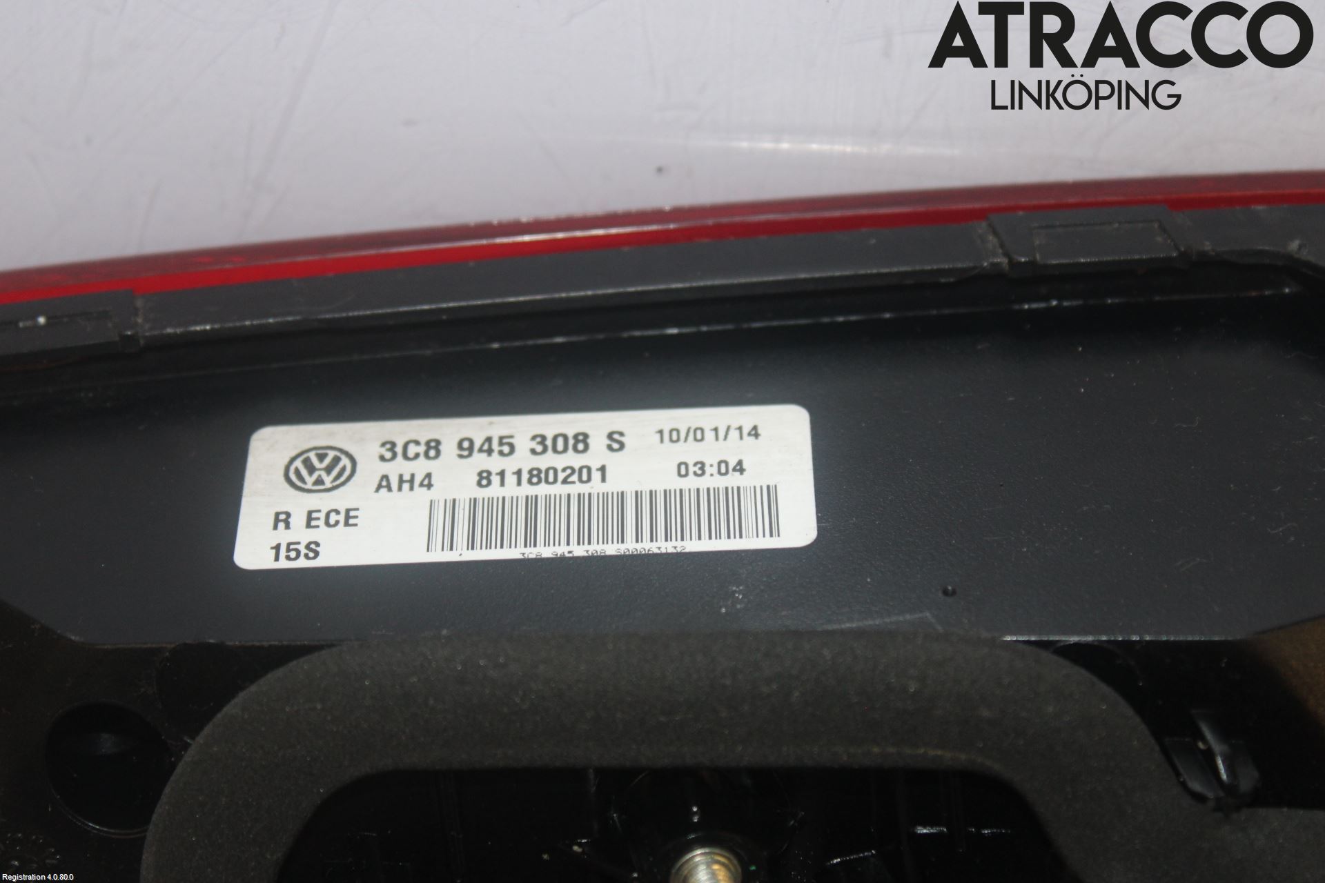 Volkswagen VW PASSAT CC 08-16 Bakljus Lucka Hö