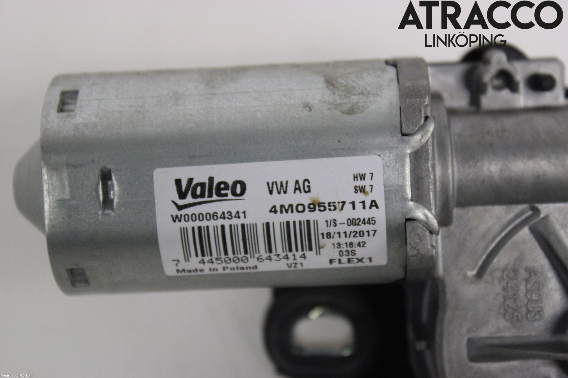 Audi A4/S4 B9 16-19 Torkarmotor Baklucka