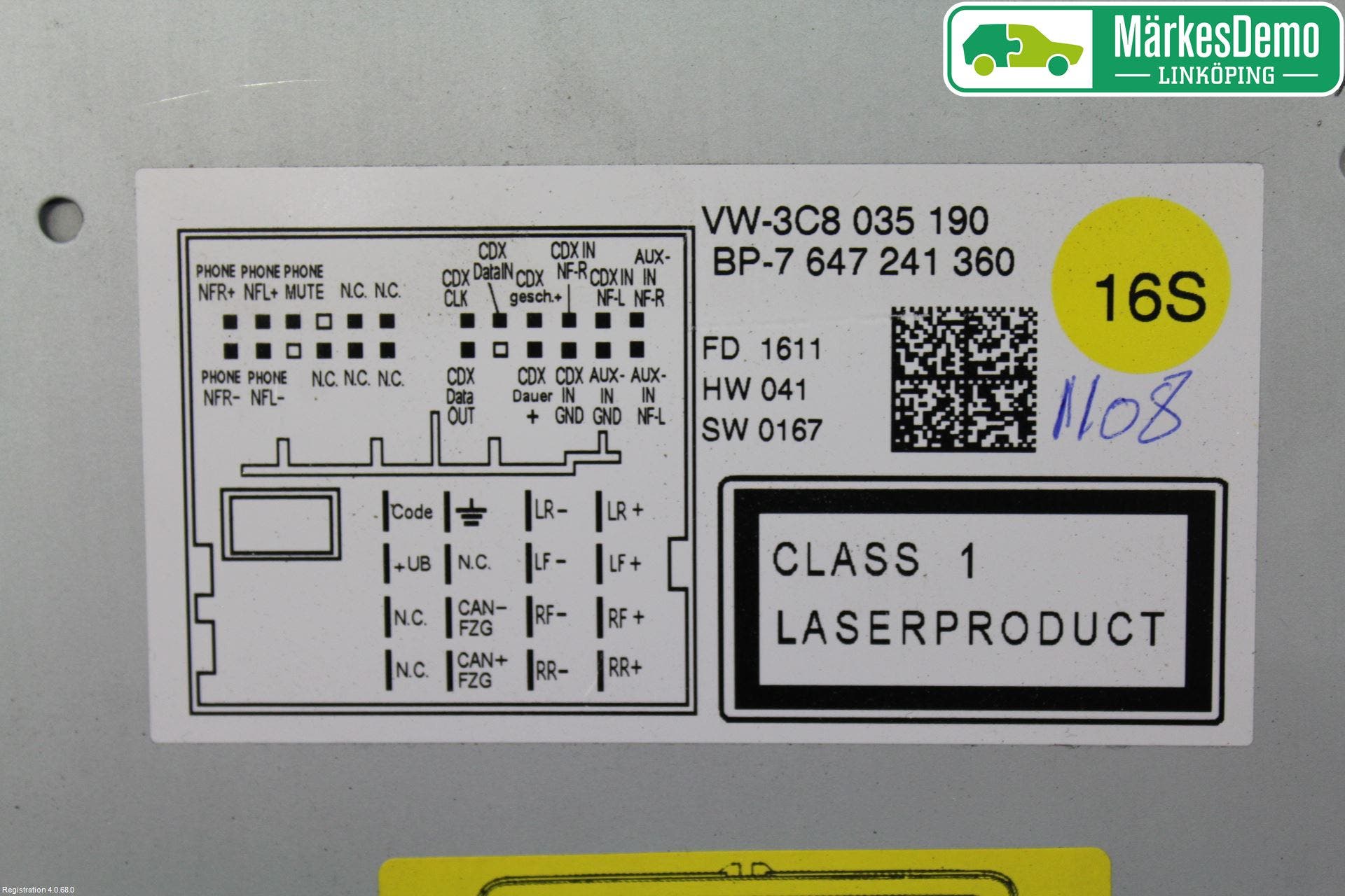 Volkswagen VW GOLF VI 09-13 Cd Radio - Multimediapanel