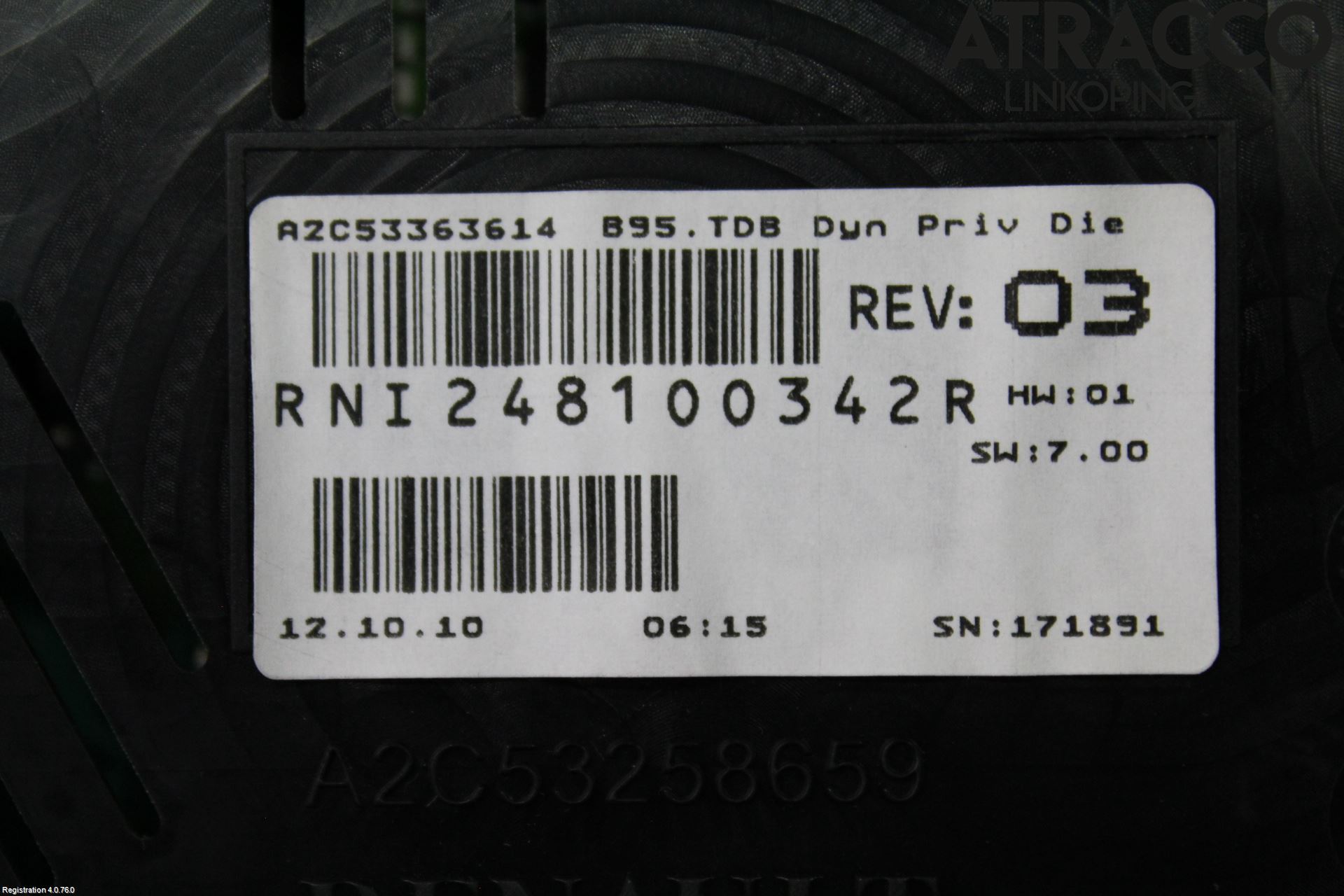 Renault MEGANE III 09-15 Instrument Komb