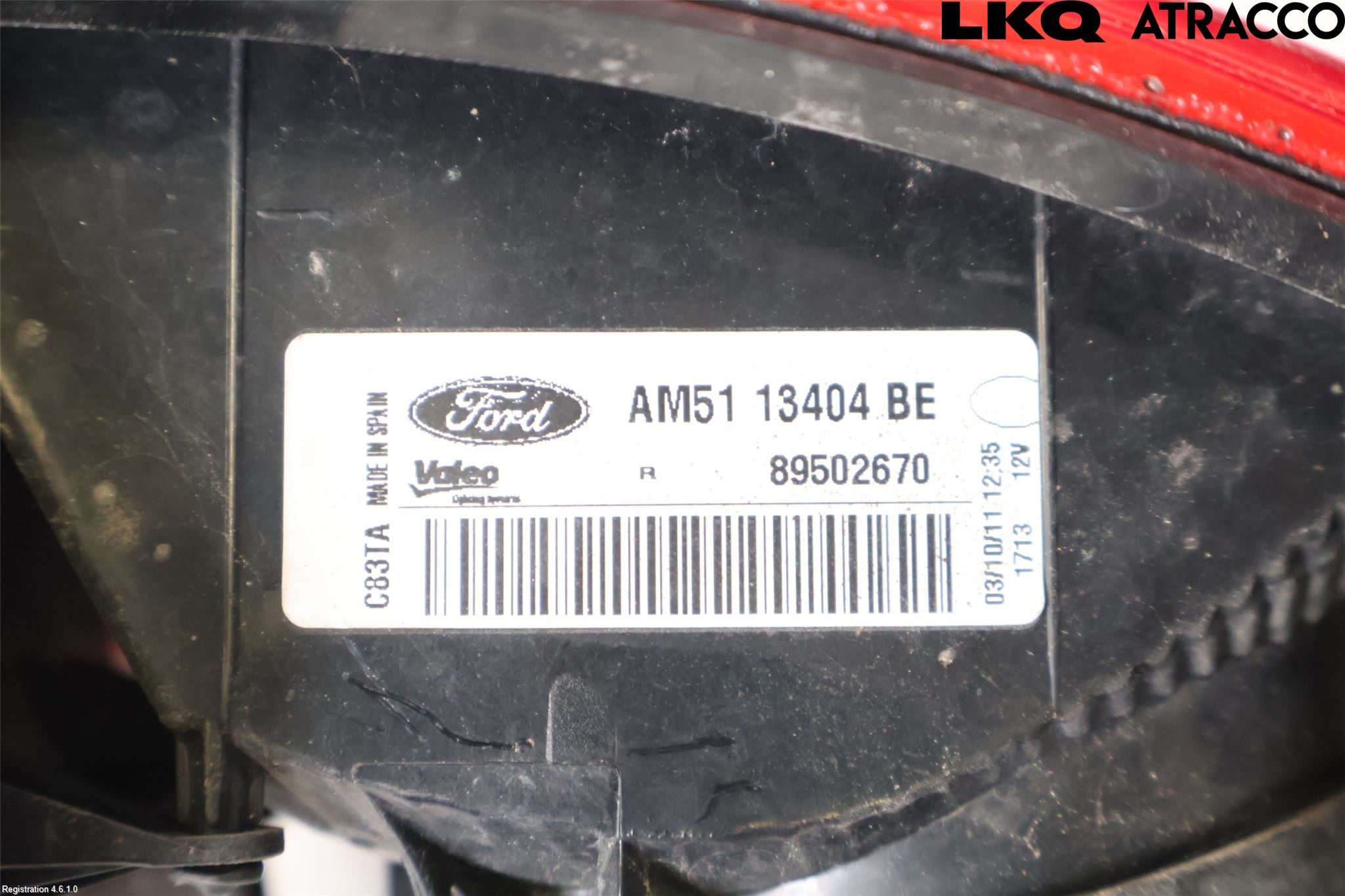 Ford C-MAX II  11-14 Bakljus Höger