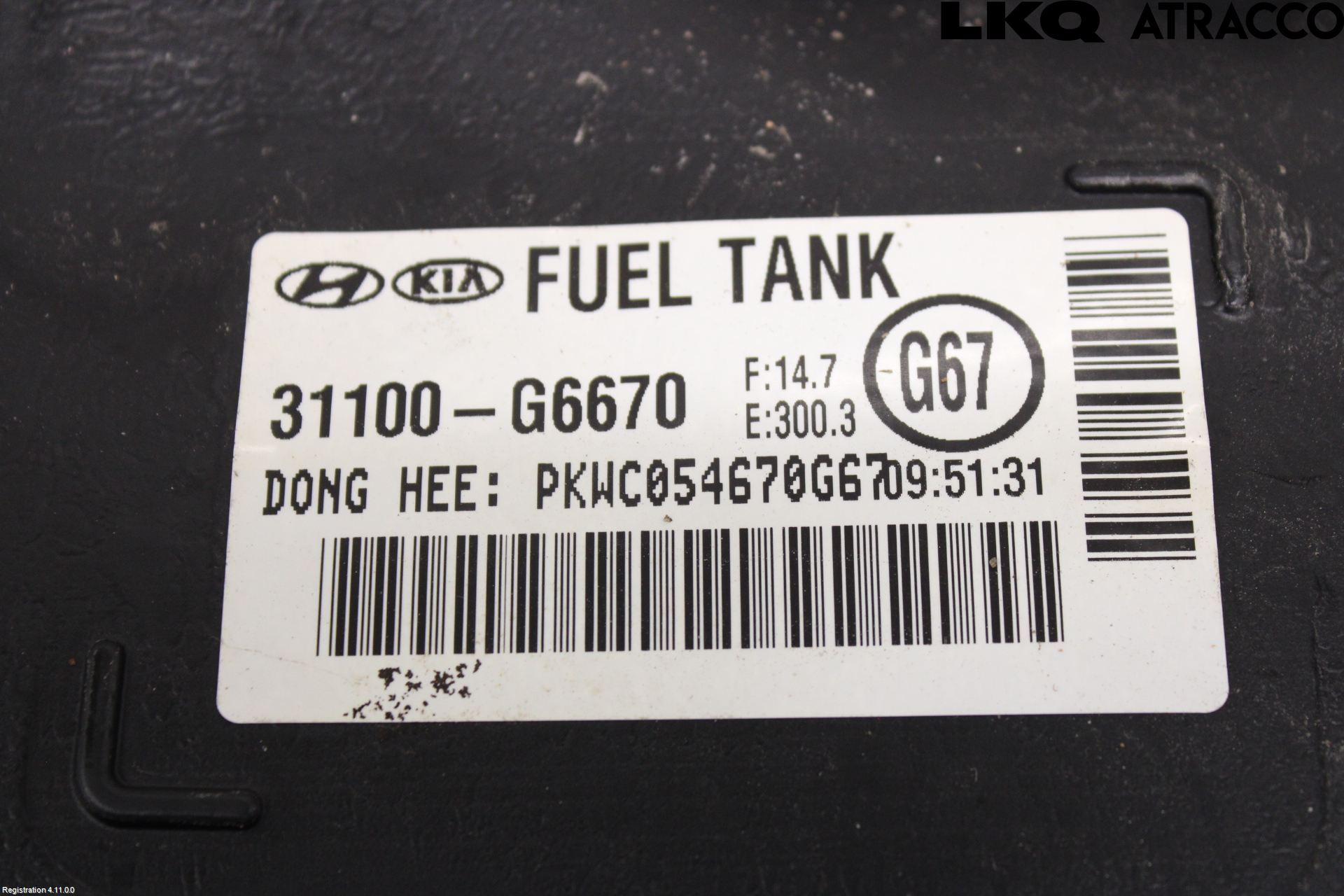 Kia PICANTO 17- Bränsletank