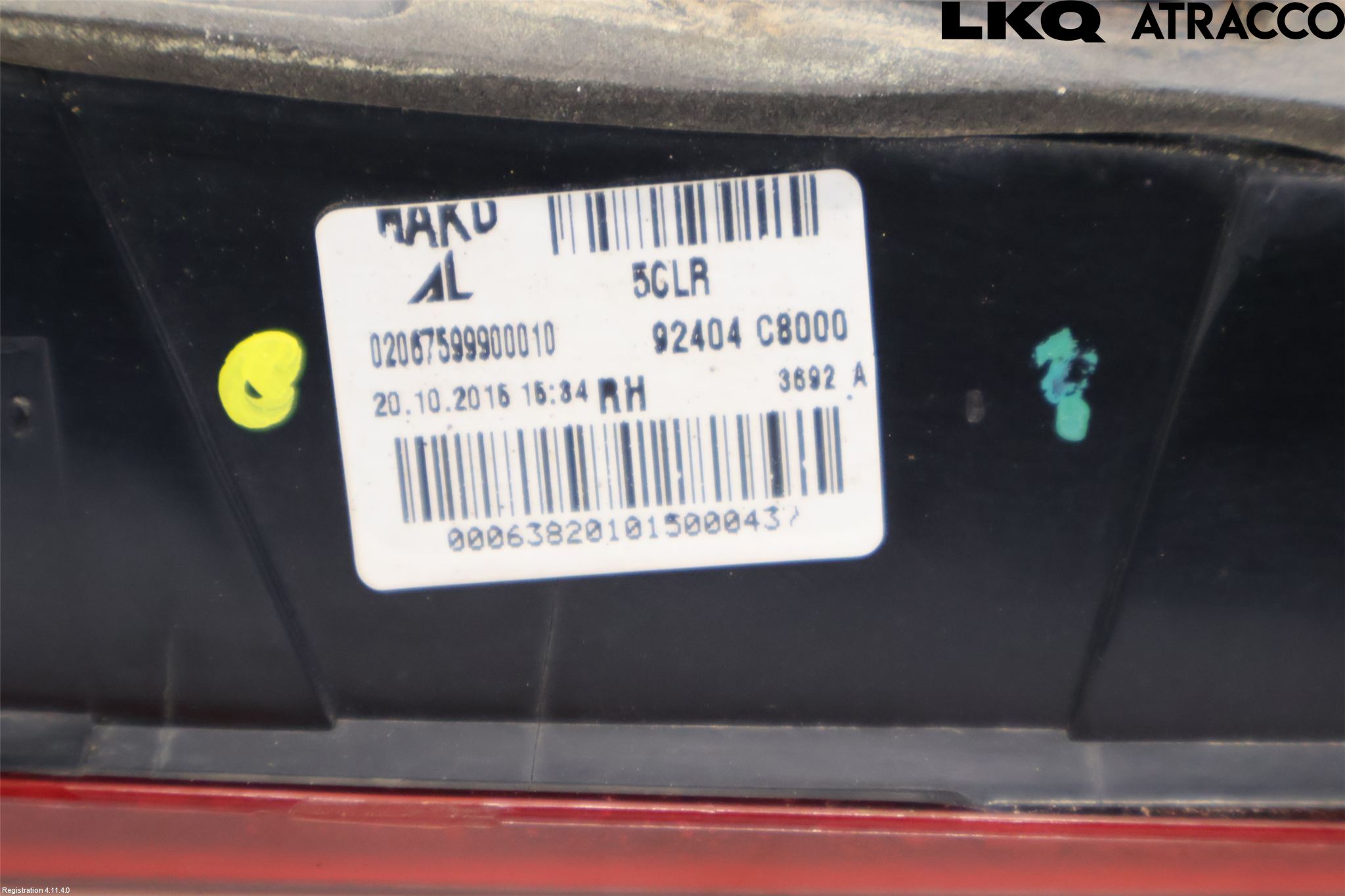 Hyundai i20 GB 15-20 Bakljus Lucka Hö