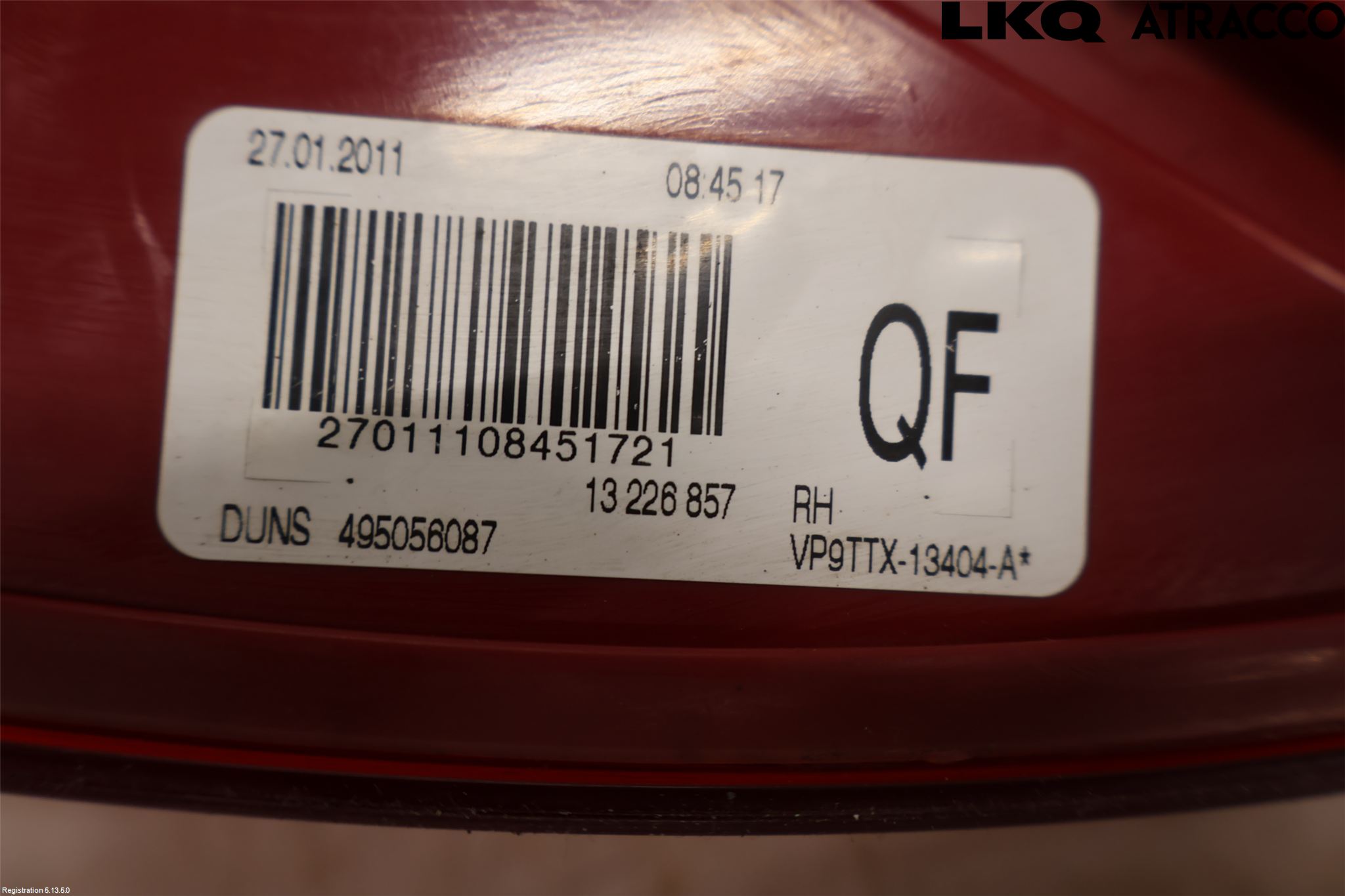 Opel INSIGNIA 09-16 Bakljus Lucka Hö