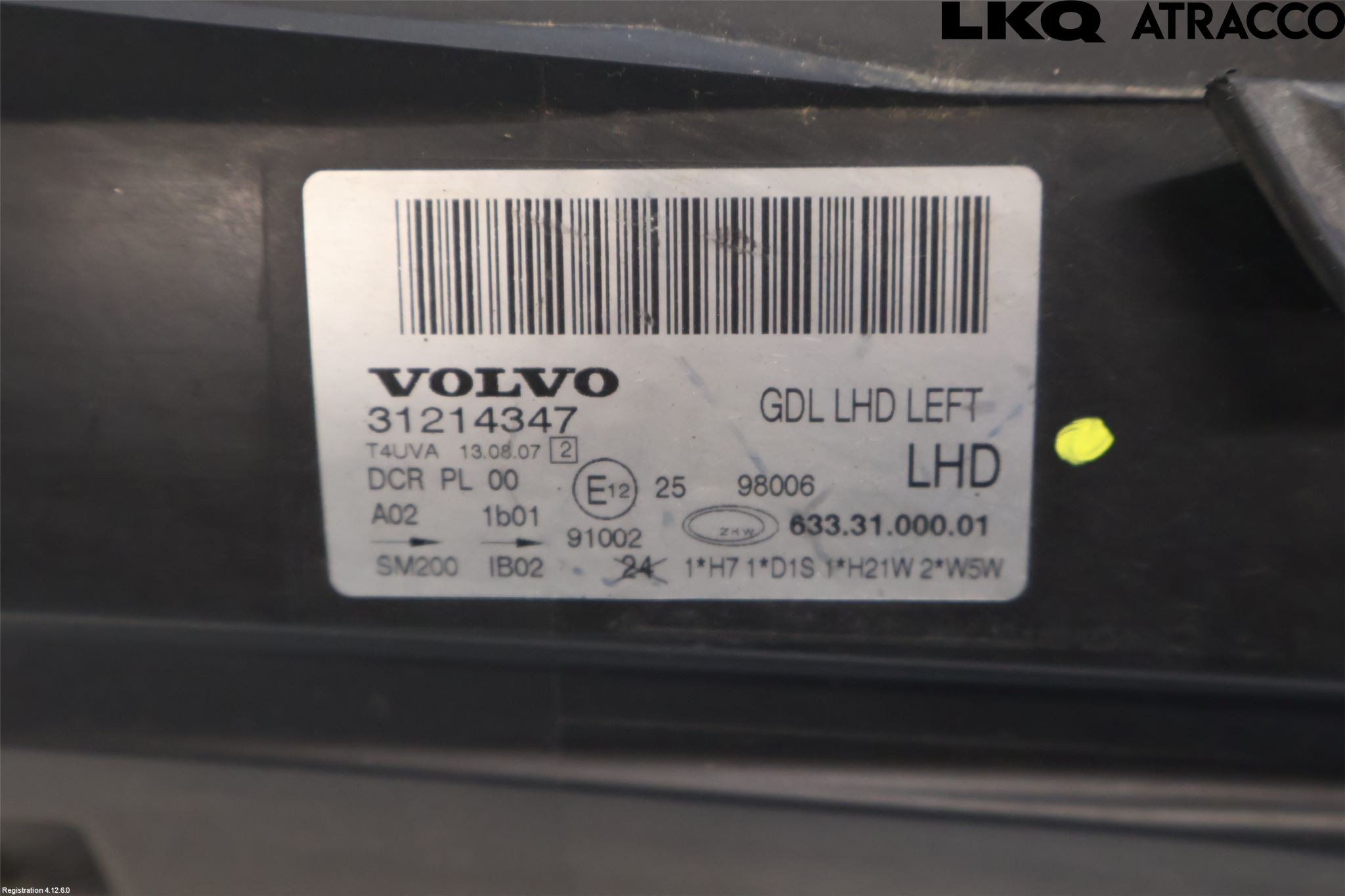 Volvo V70 08-13 Strålkastare Vänster