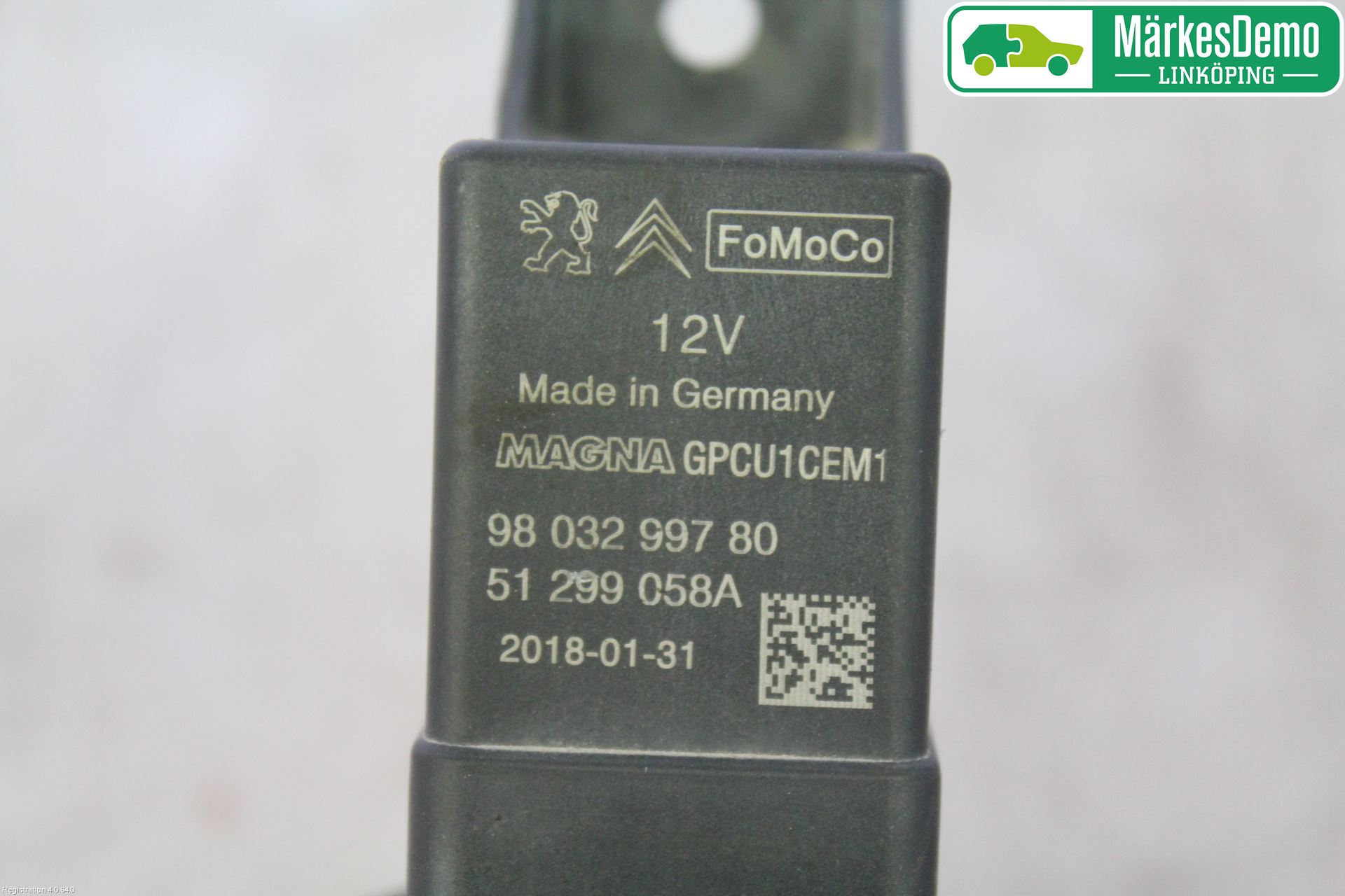 Peugeot PARTNER 16-18 Relä Glödning Diesel