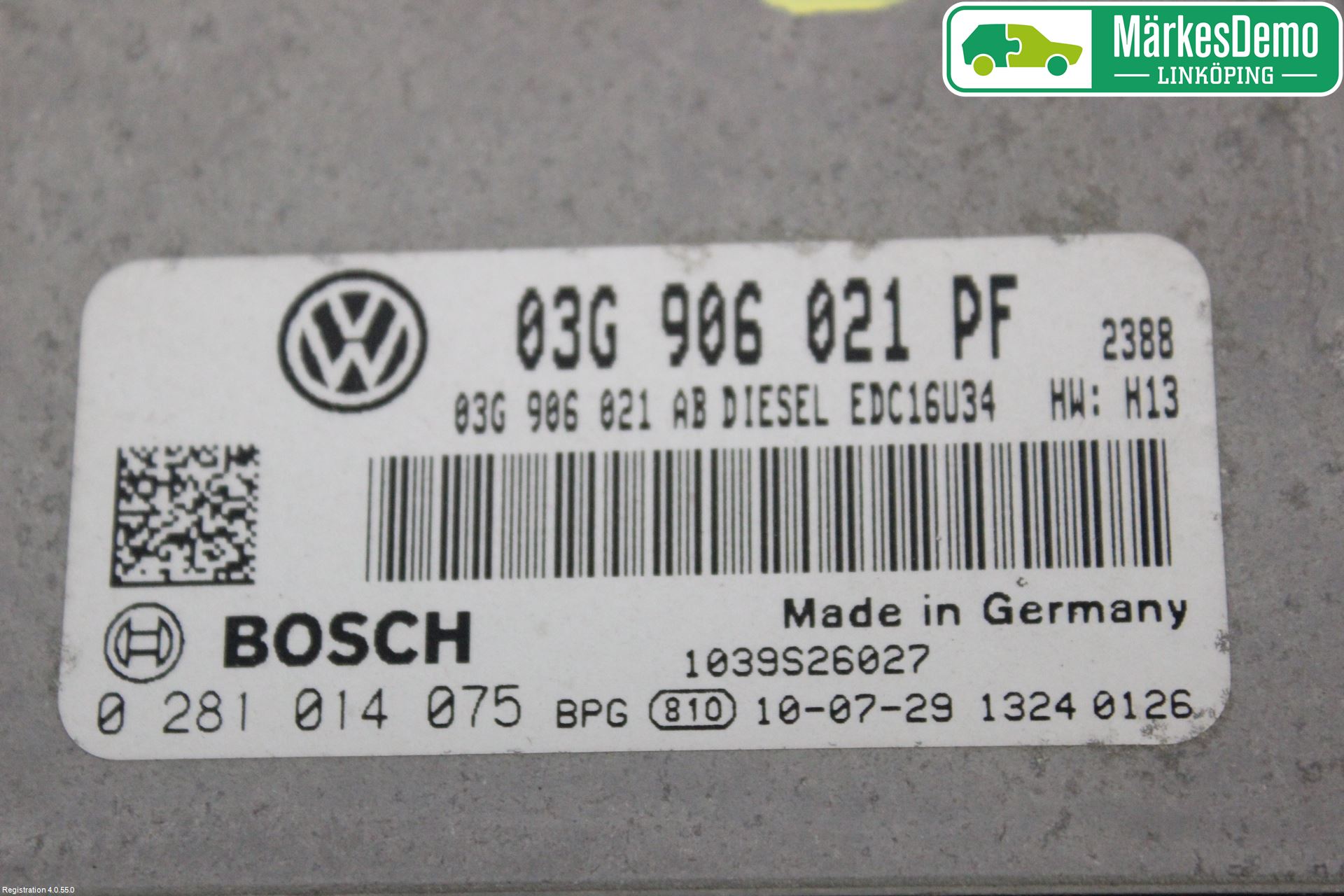 Volkswagen VW CADDY      04-10 Styrenhet Inspump Diesel