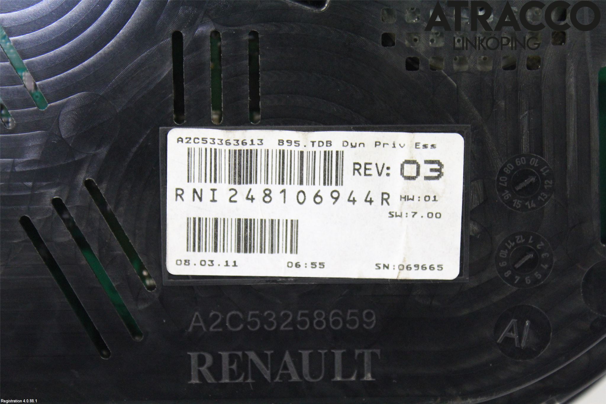 Renault MEGANE III 09-15 Instrument Komb