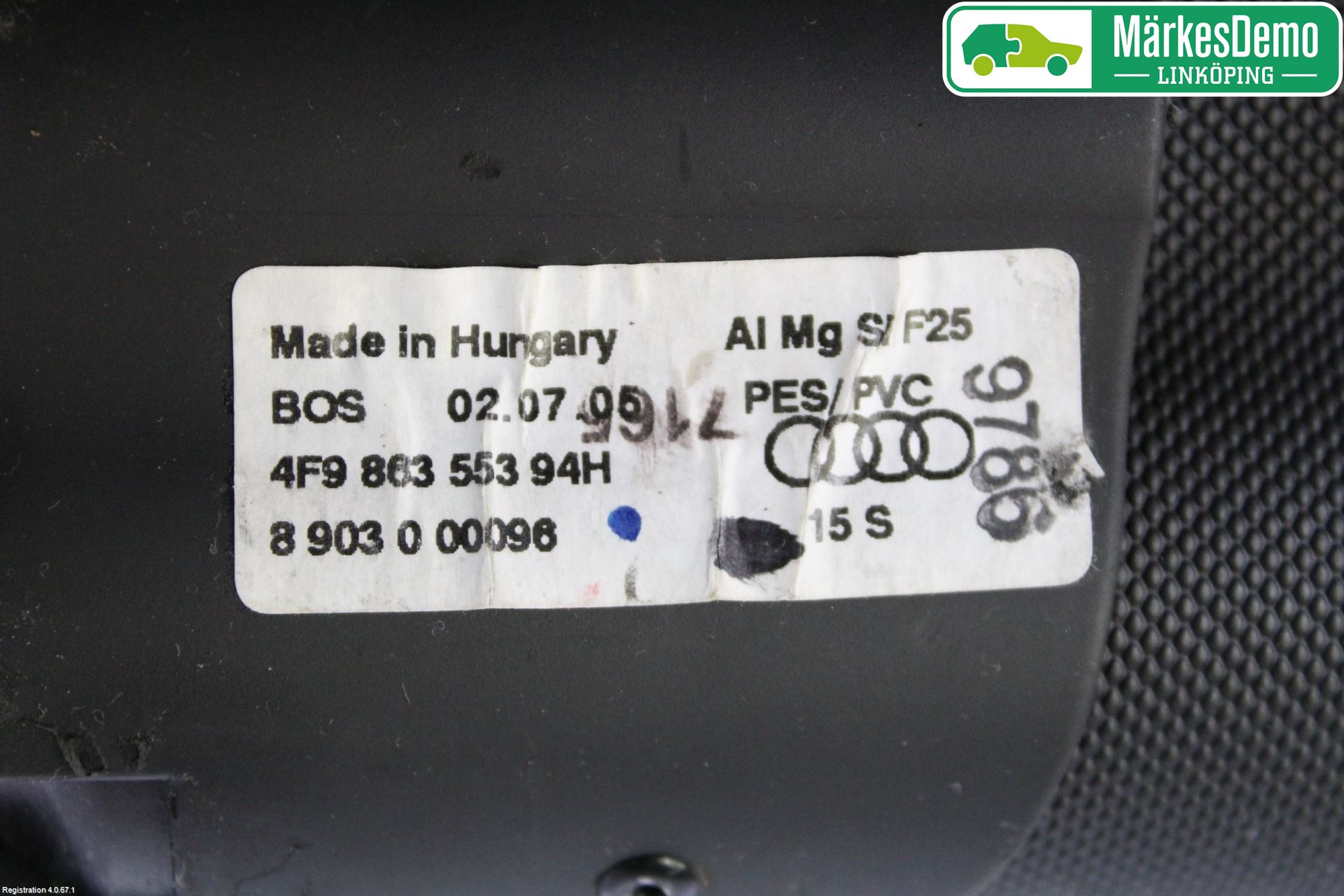 Audi A6/S6     05-11 Insynskydd