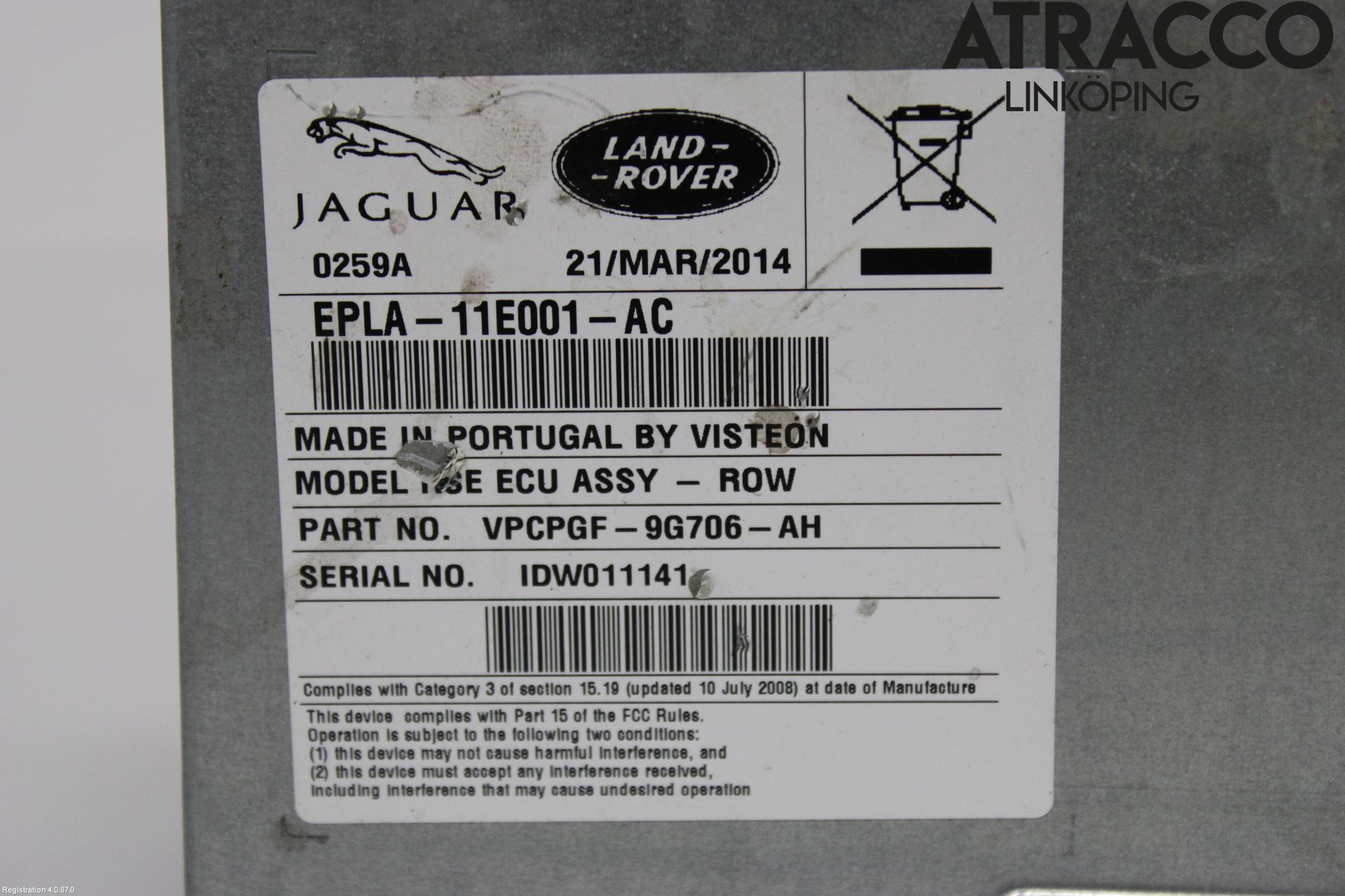Landrover RANGE ROVER (L405) 13-21 Styrenhet Multimedia