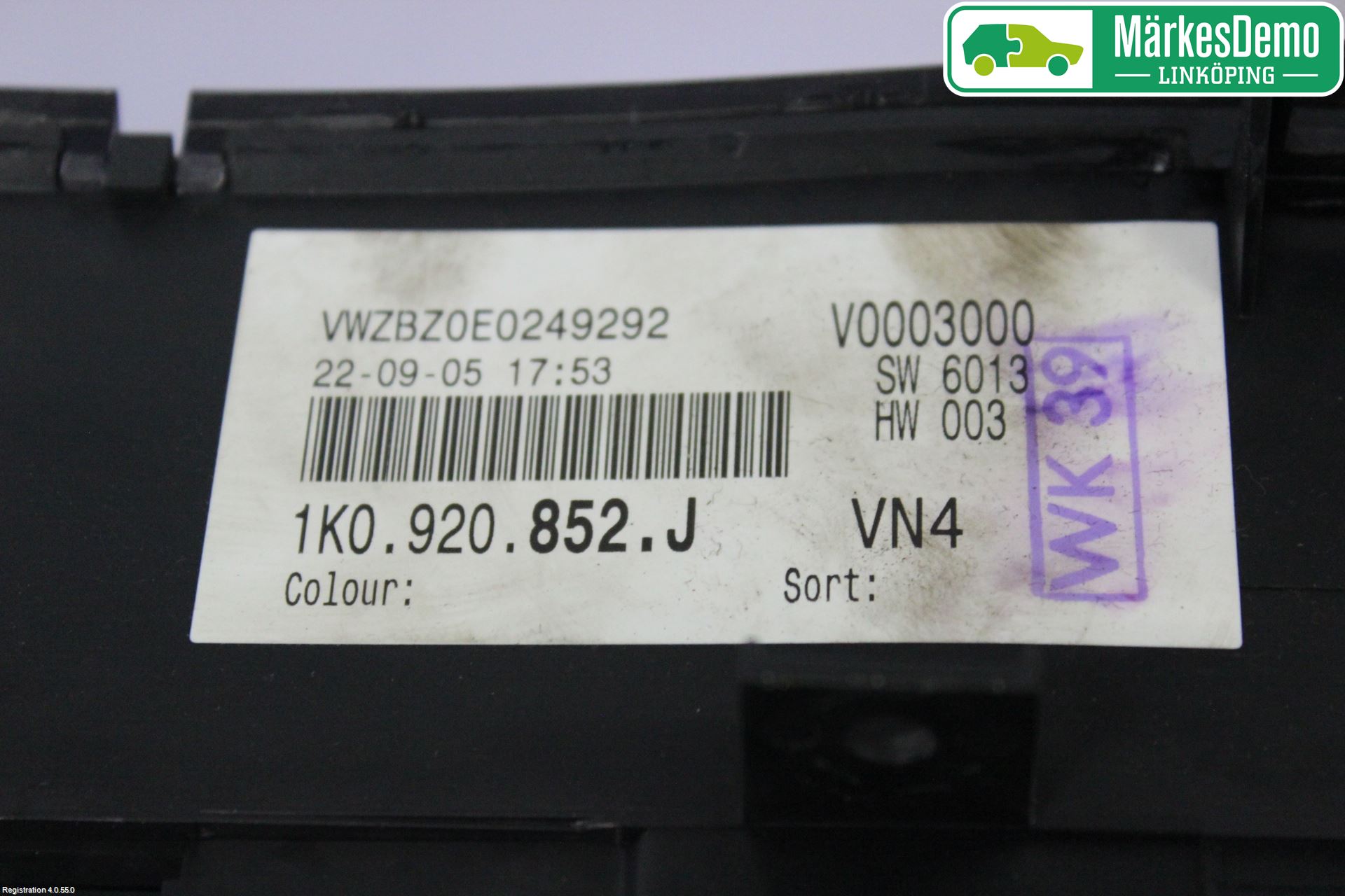 Volkswagen VW GOLF PLUS/CROSS GOLF 04-14 Instrument Komb