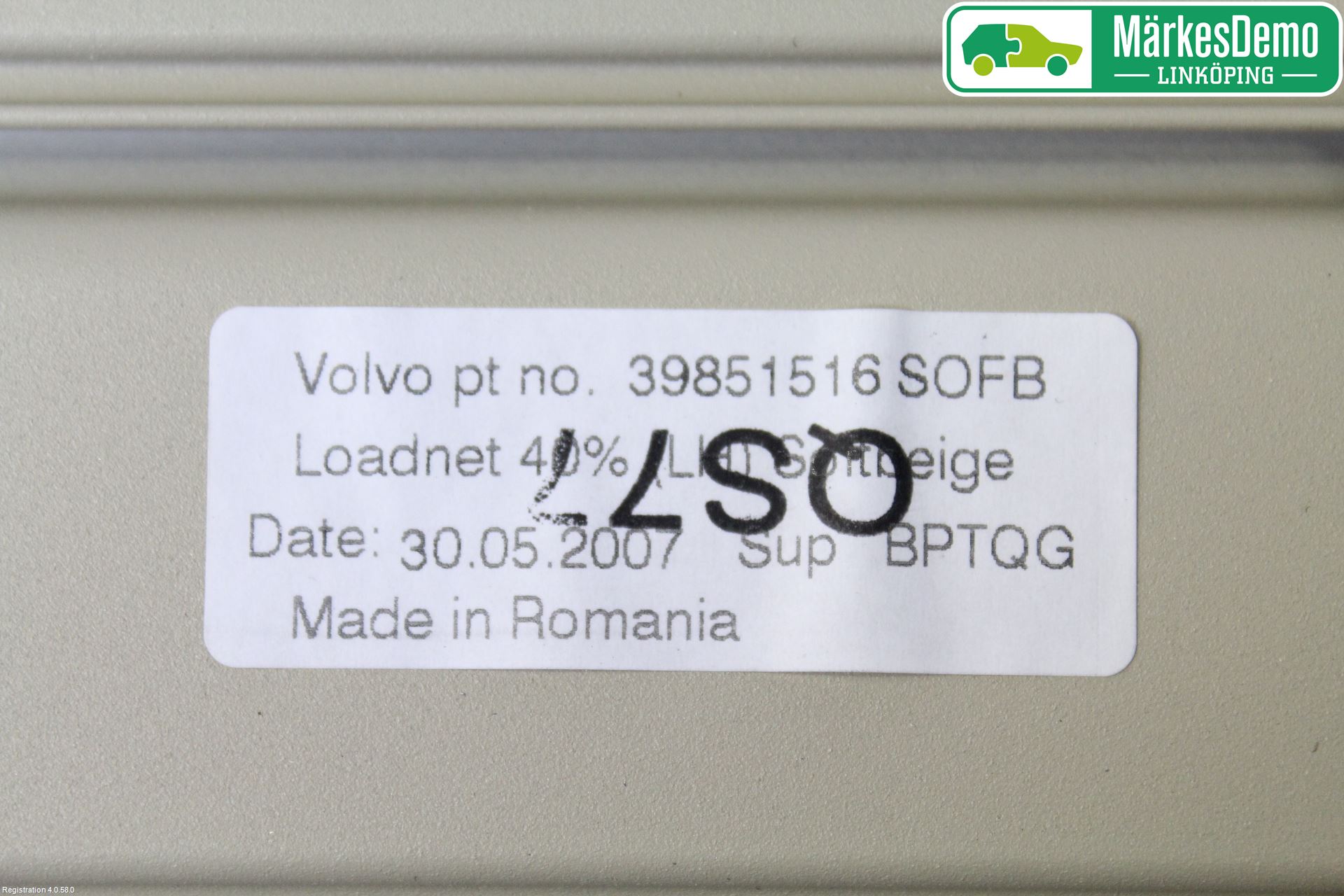 Volvo V70 08-13 Lastnät