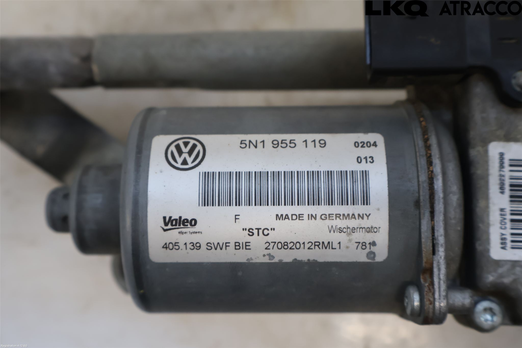 Volkswagen VW TIGUAN 07-16 Torkarmekanism Vindruta