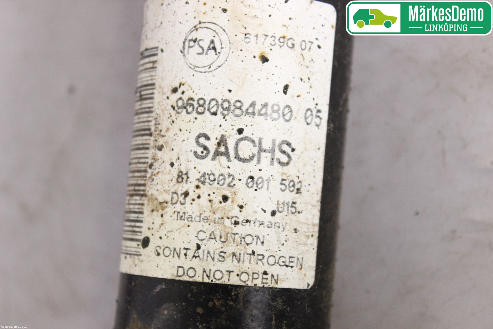 Citroen BERLINGO 08-18 Stötdämpare Bak