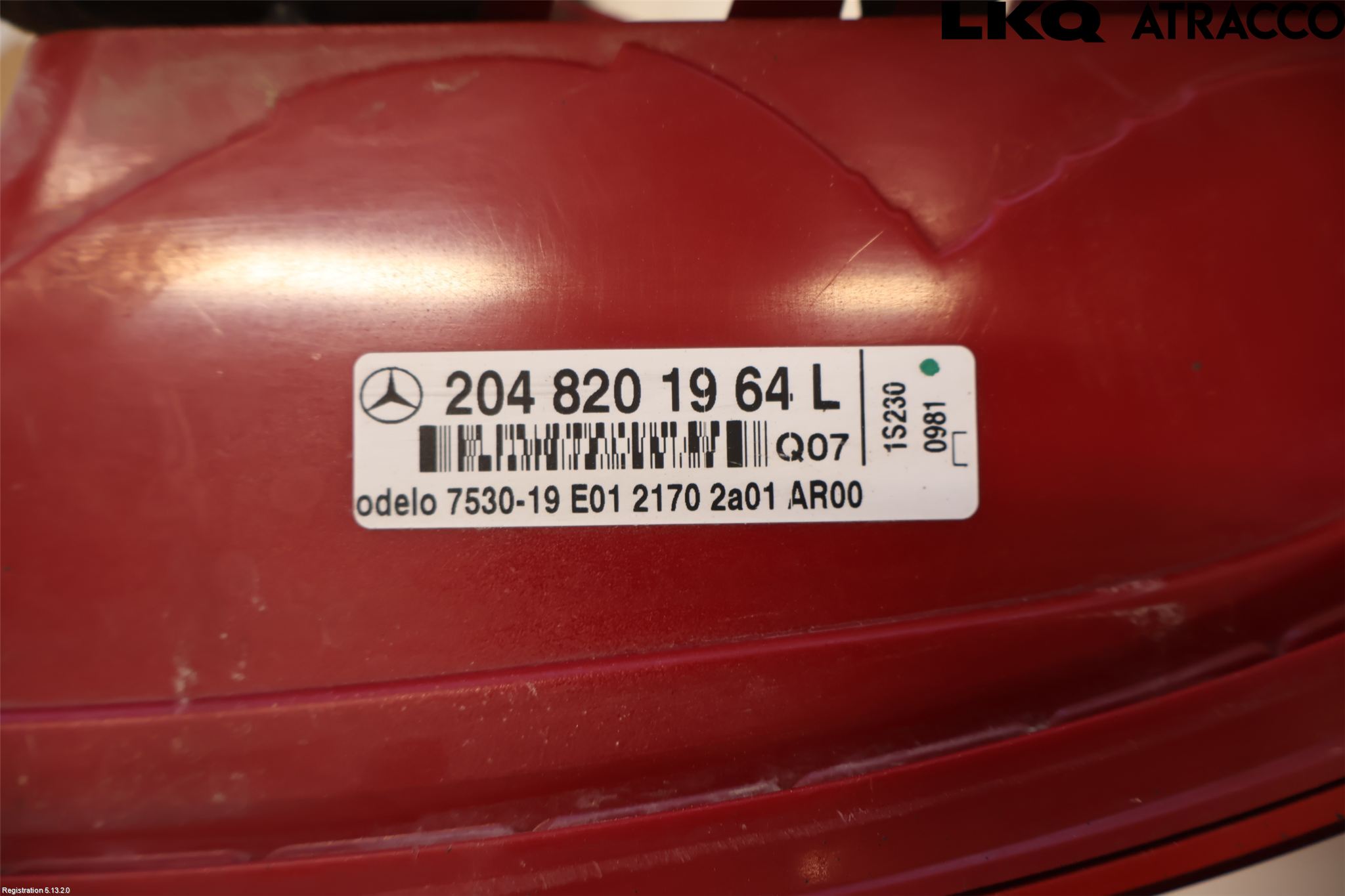 Mercedes-Benz MB C-KLASS (W204) 07-15 Bakljus Vänster
