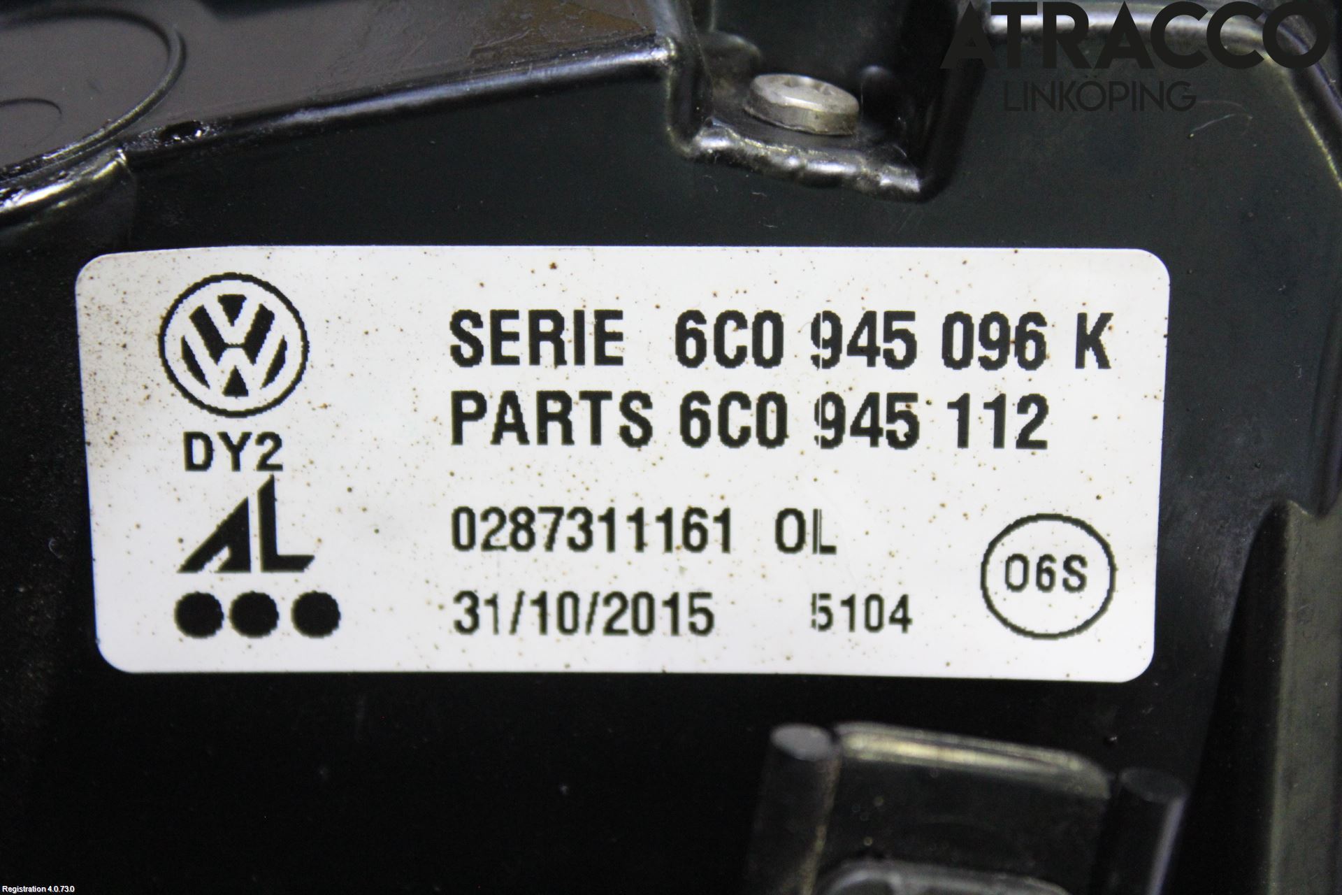 Volkswagen VW POLO 10-17 Bakljus Höger