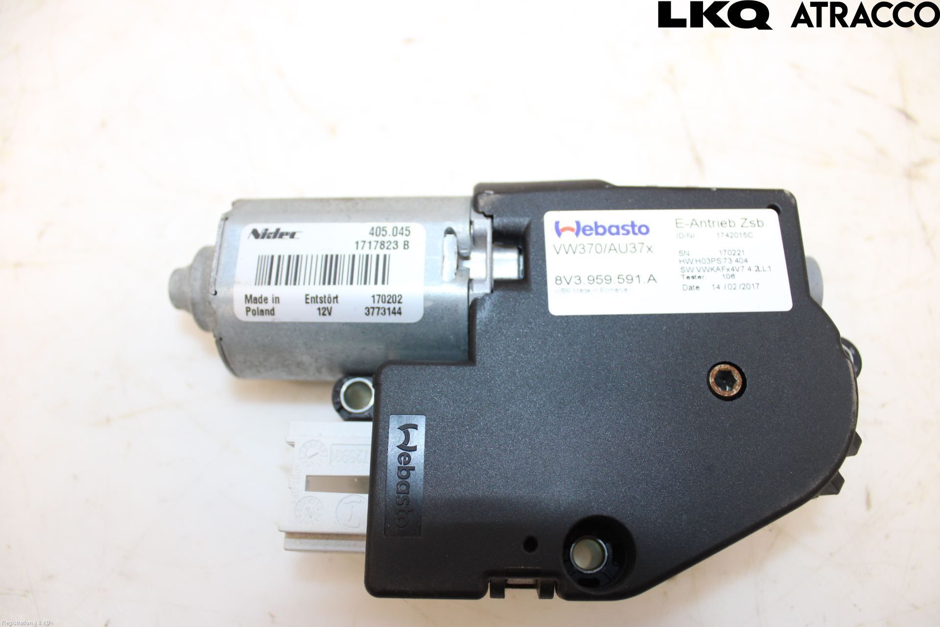 Volkswagen VW GOLF / E-GOLF VII 13-20 Taklucksmotor