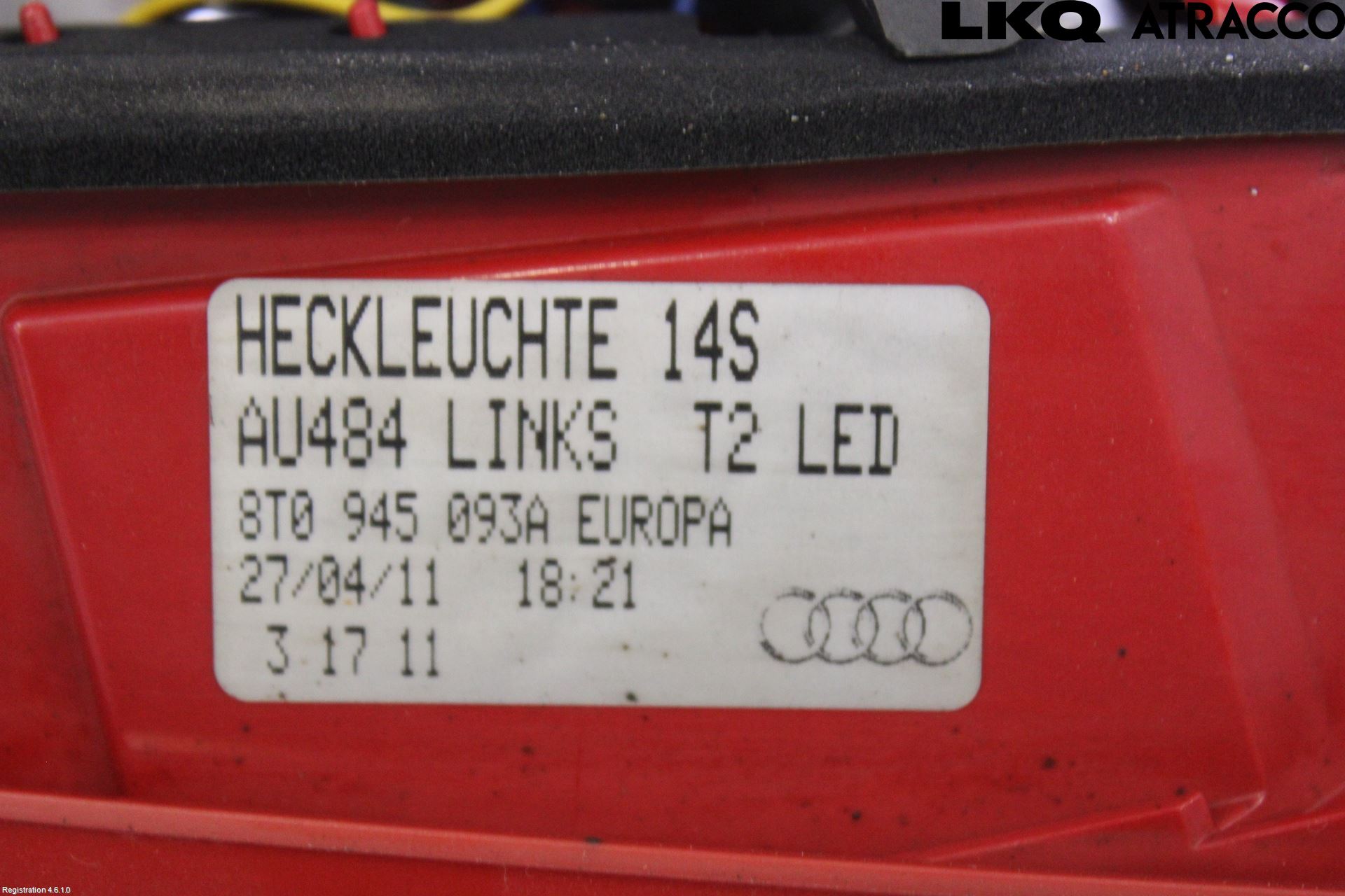 Audi A5 07-16 Bakljus Lucka Vä