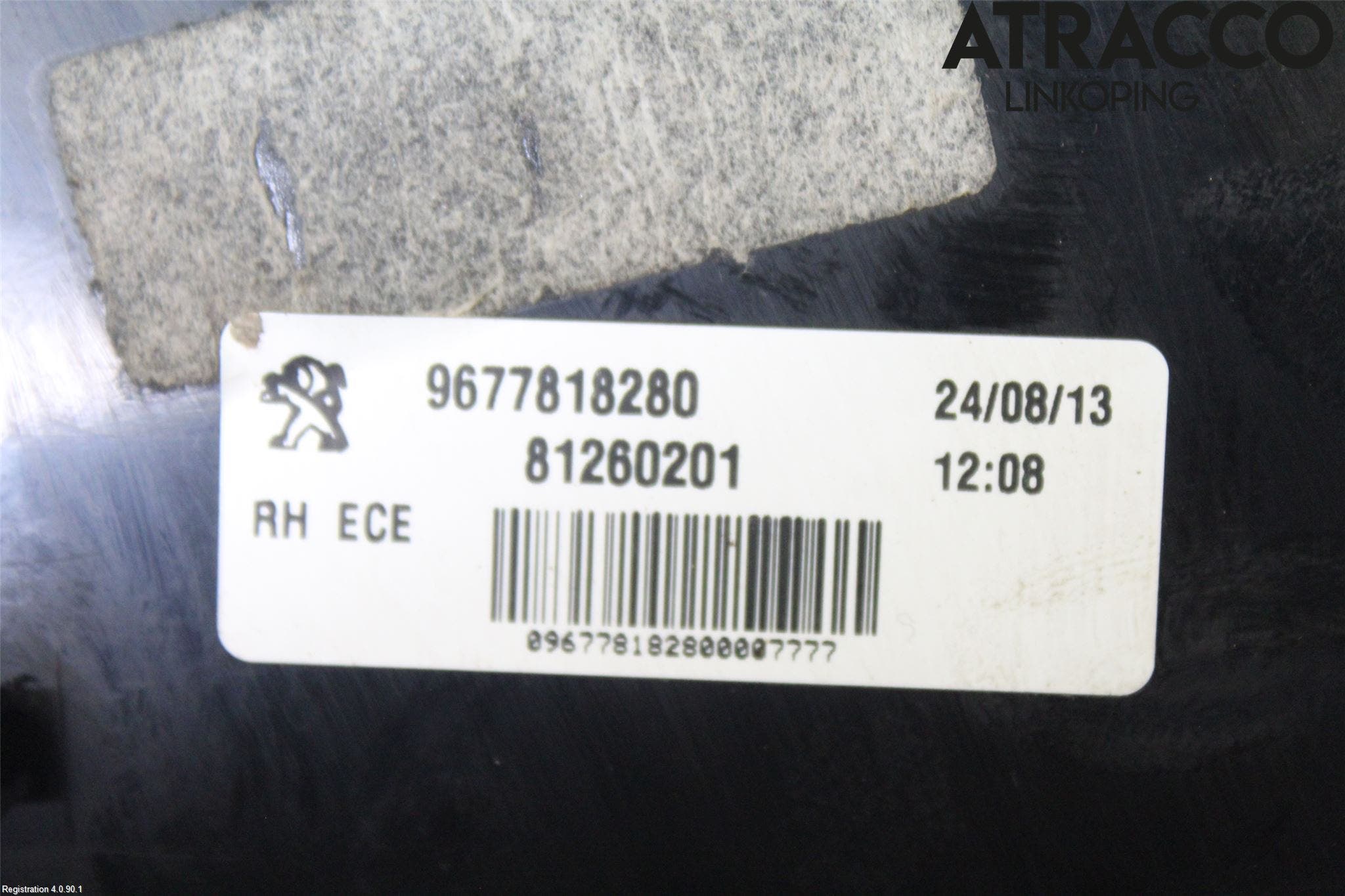 Peugeot 308 14-21 Bakljus Lucka Hö