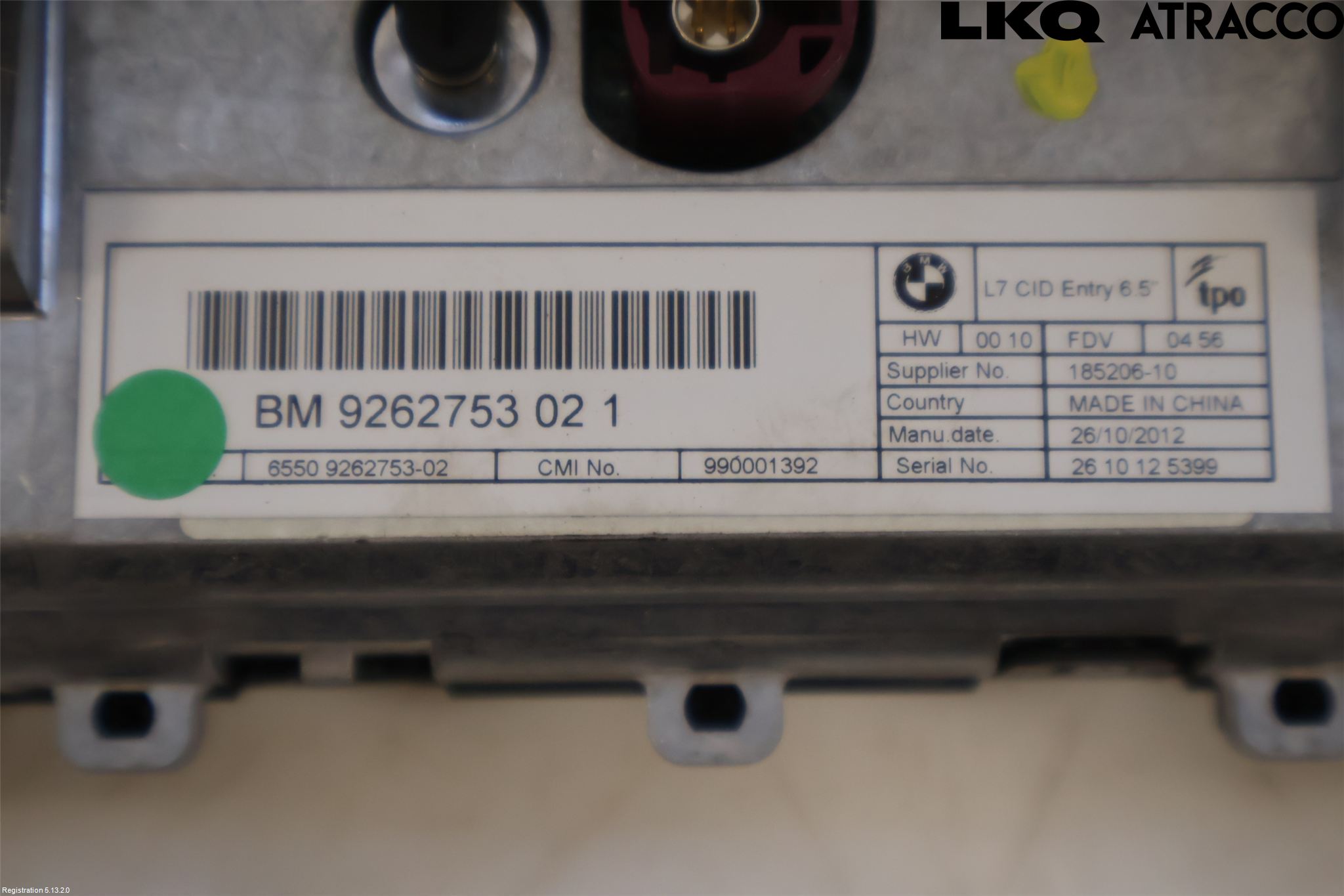 BMW 3 F30/F31/F80 12-19 Bildskärm