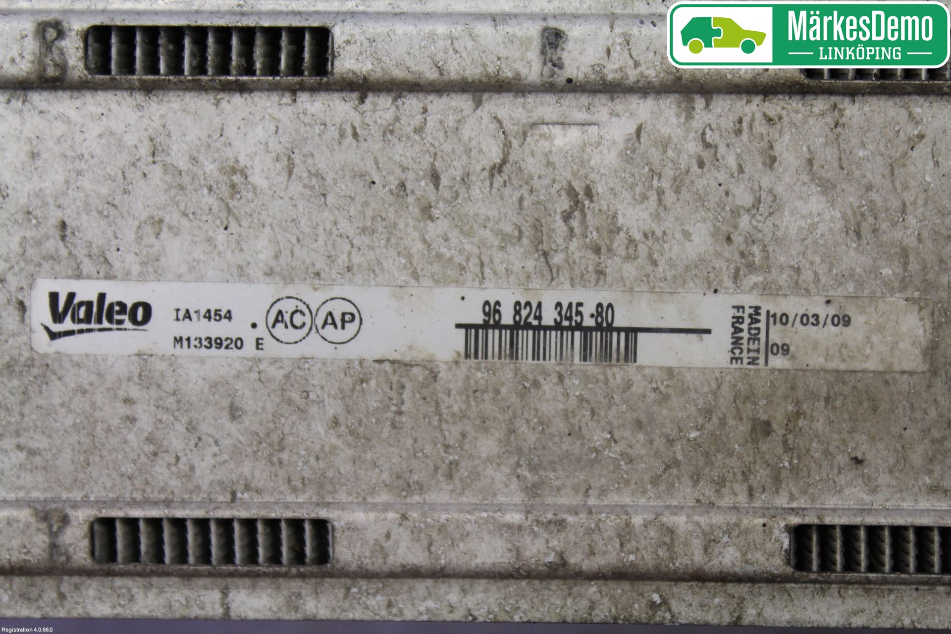 Citroen BERLINGO 08-18 Laddluft-Intercooler Kyl