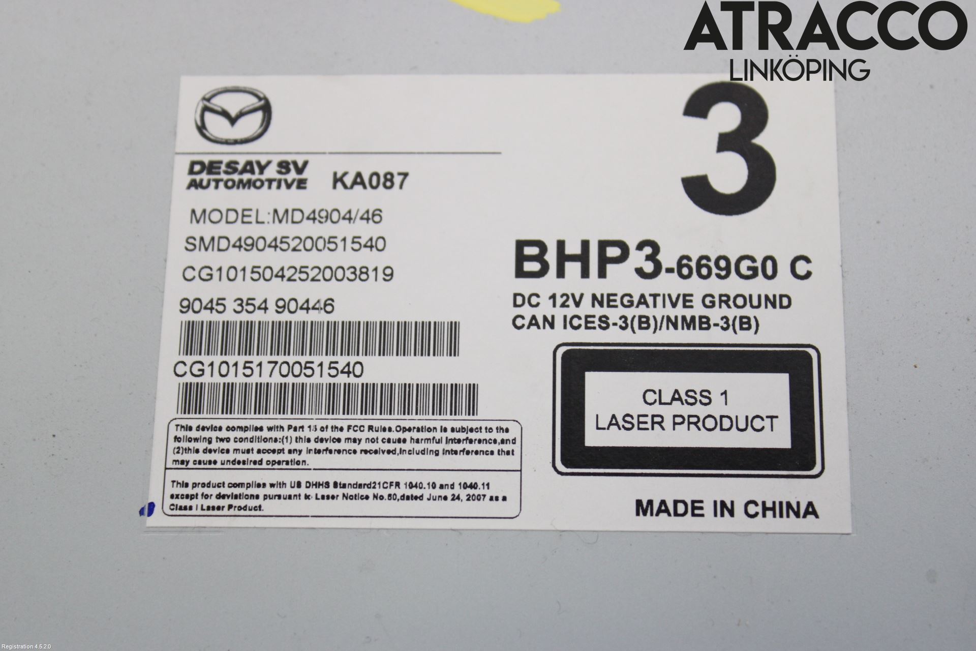 Mazda 3 III 14-19 Cd Radio - Multimediapanel