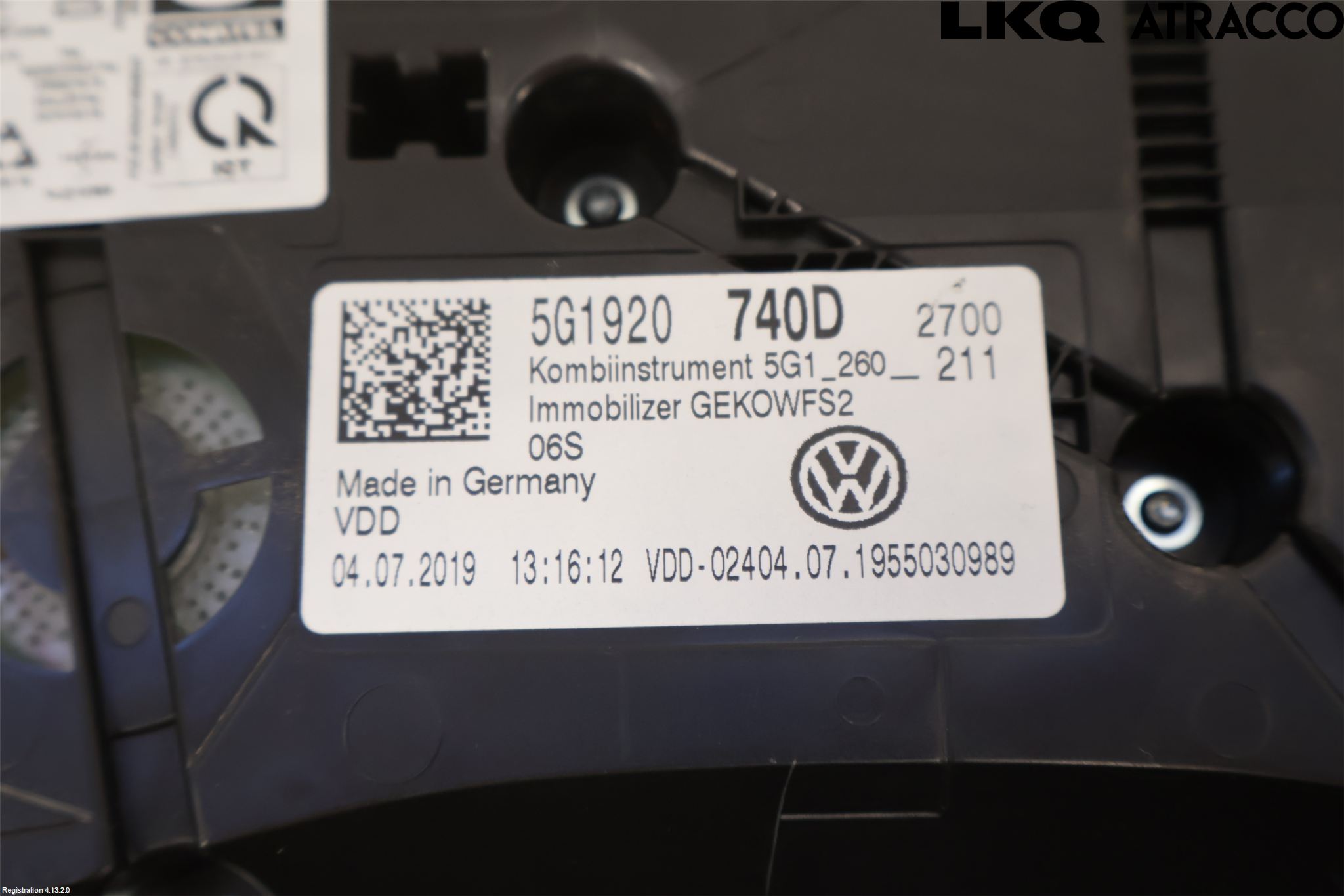 Volkswagen VW GOLF / E-GOLF VII 13-20 Instrument Komb