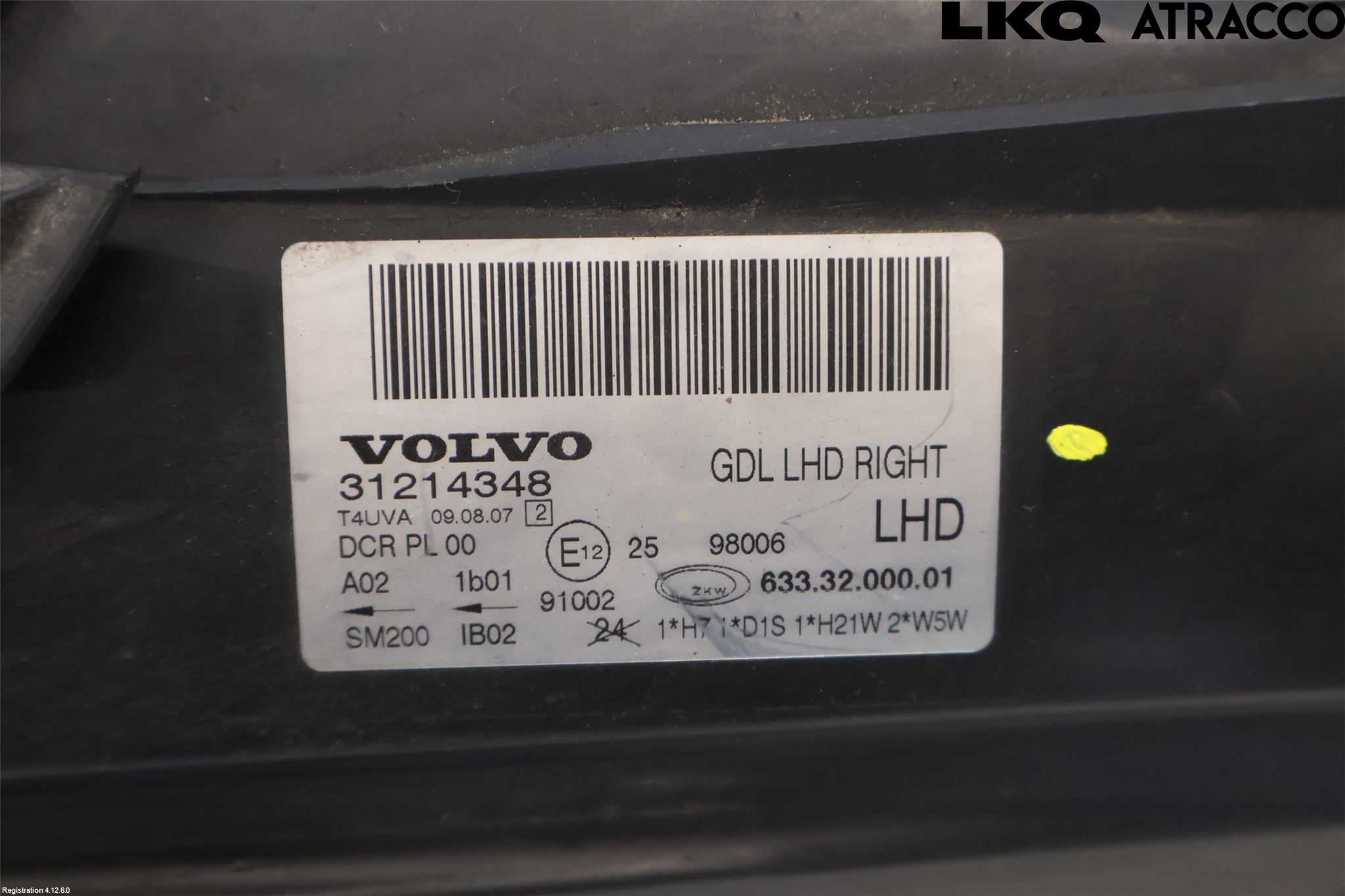 Volvo V70 08-13 Strålkastare Höger