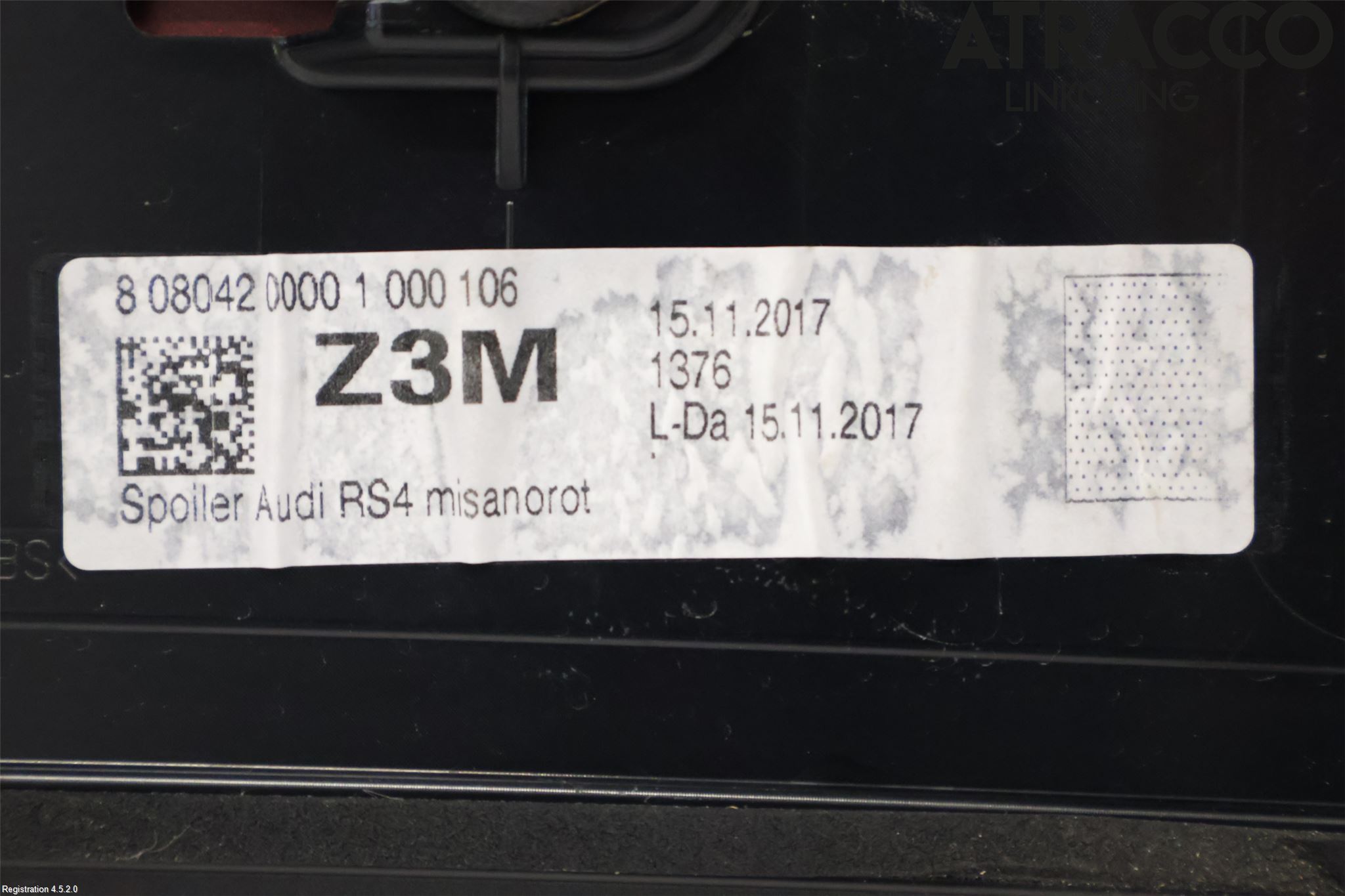 Audi A4/S4 B9 16-19 Spoiler Baklucka