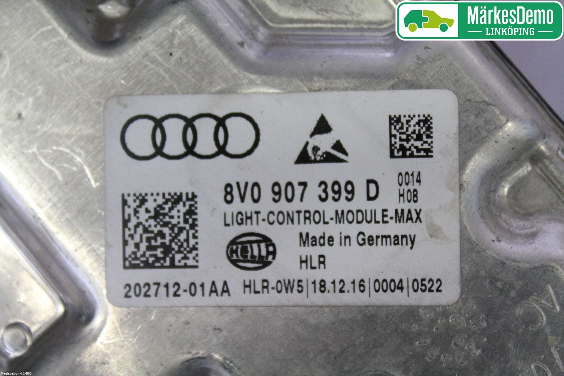 Volkswagen VW GOLF / E-GOLF VII 13-20 Styrenhet Strålkastare