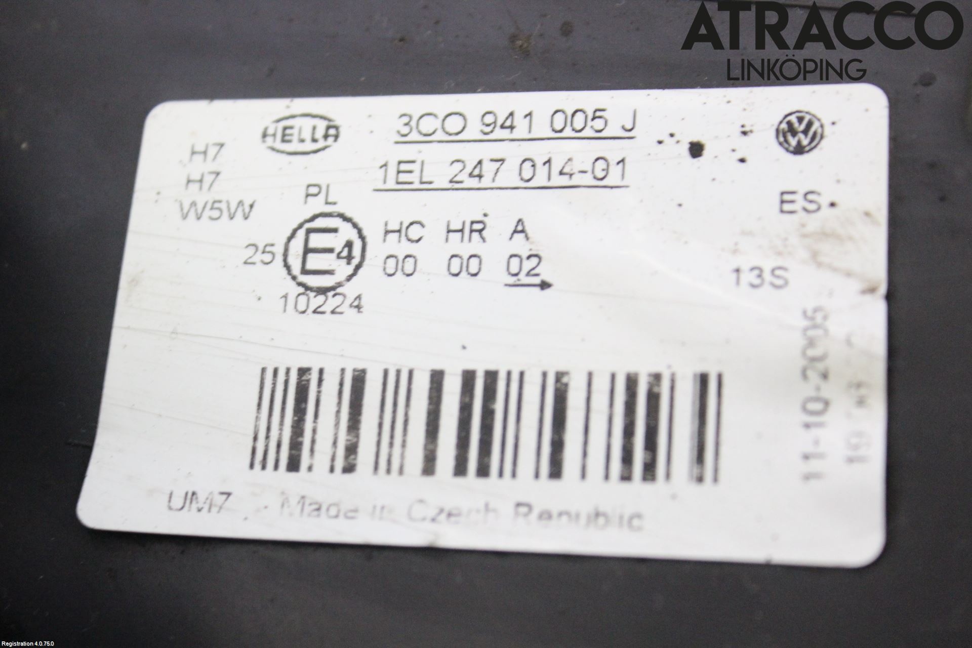 Volkswagen VW PASSAT 05-11 Strålkastare Vänster