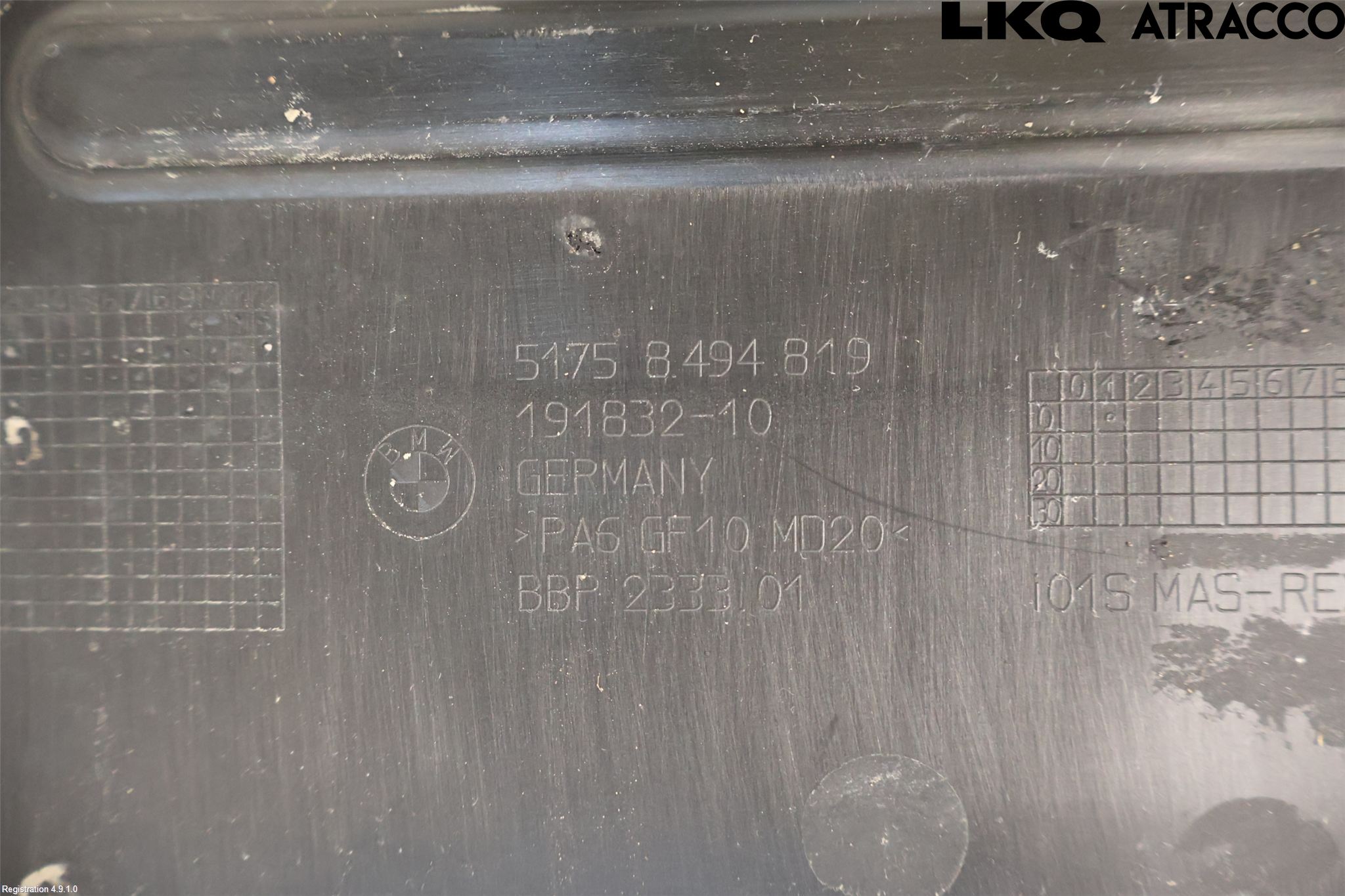 BMW i3 I01 13-22 Hasplåt Plåt-Plast