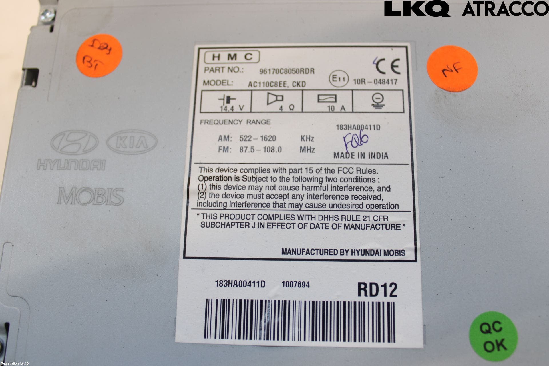 Hyundai i20 GB 15-20 Cd Radio - Multimediapanel