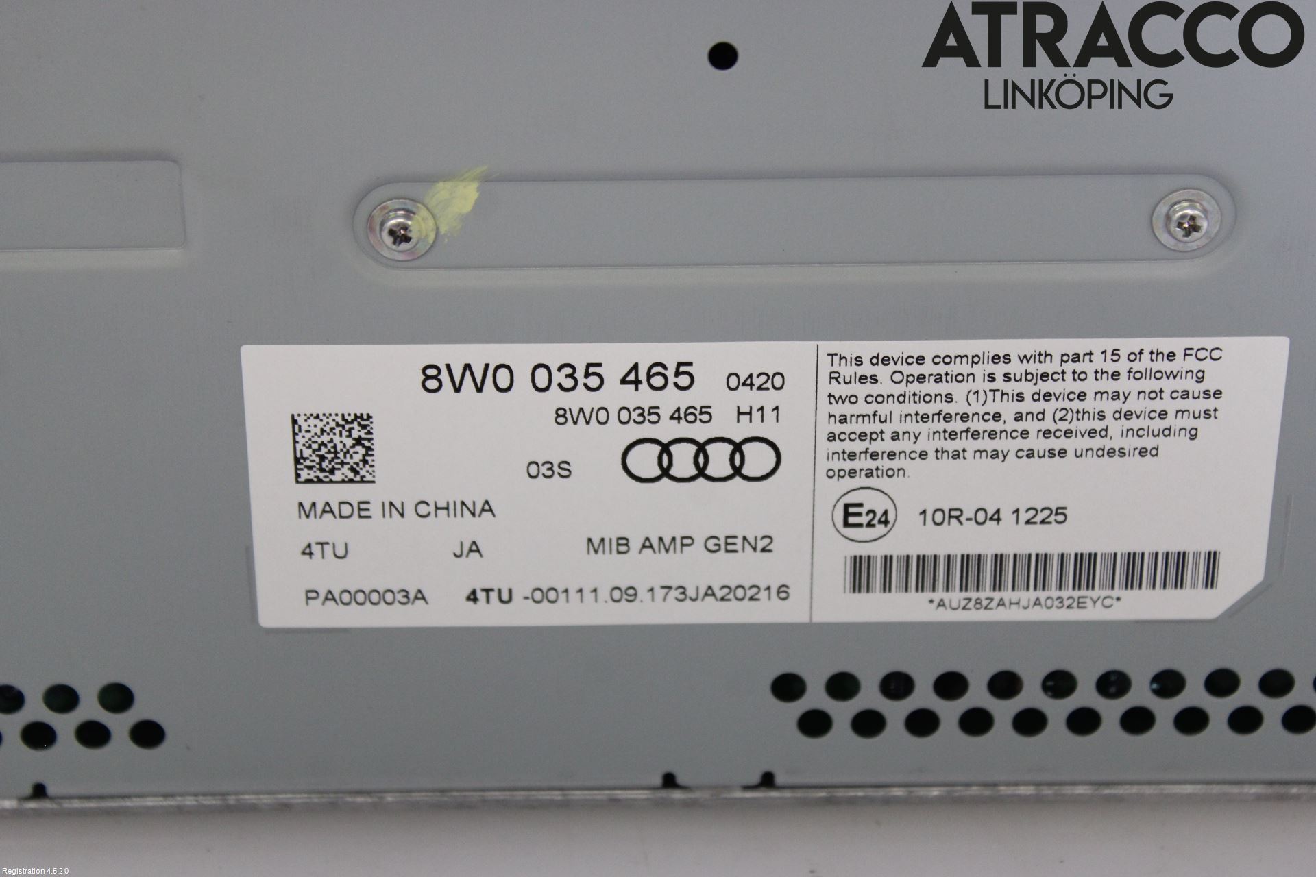 Audi A4/S4 B9 16-19 Radio-Stereo Förstärkare
