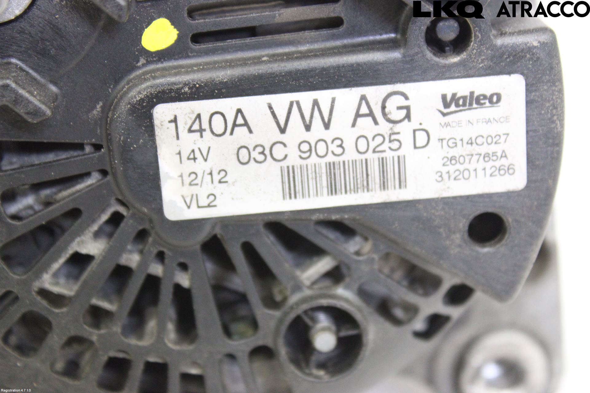 Volkswagen VW GOLF VI 09-13 Generator