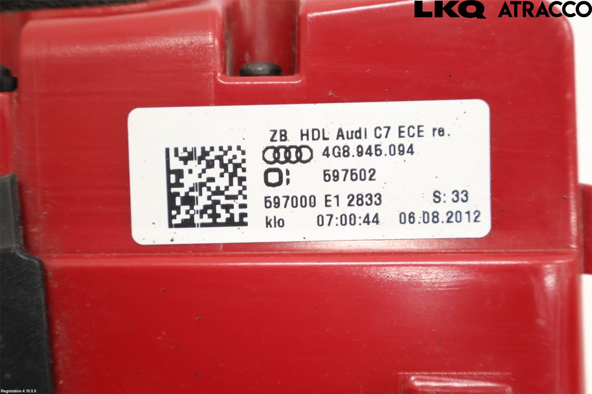 Audi A7/S7 4G 11-17 Bakljus Lucka Hö