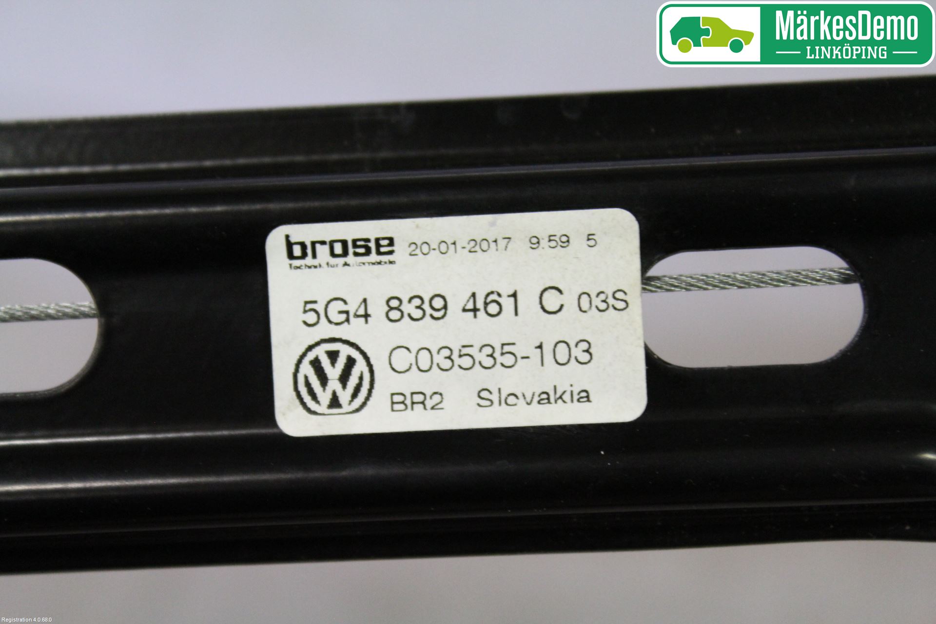 Volkswagen VW GOLF / E-GOLF VII 13-20 Fönsterhissmekanism