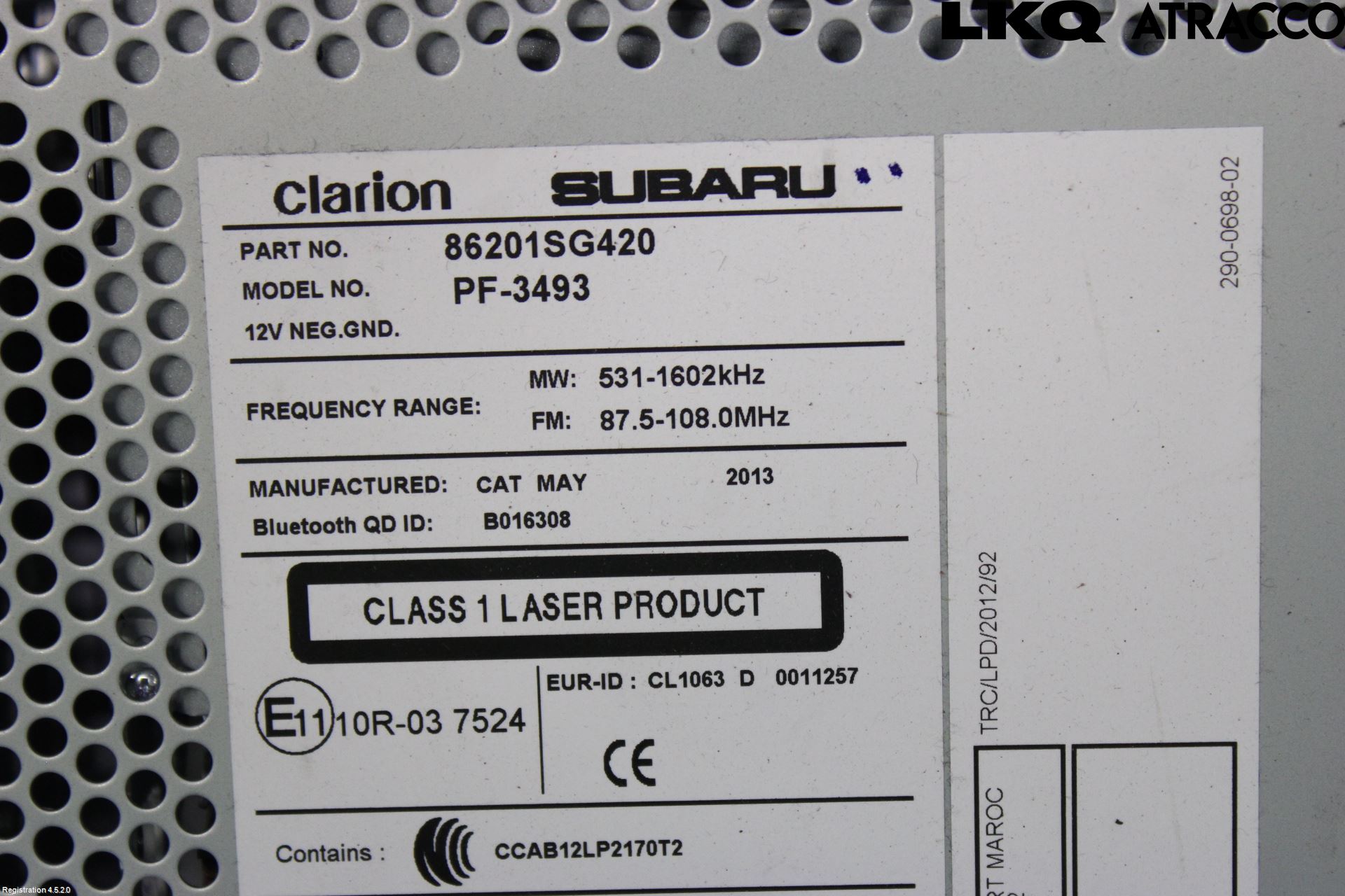Subaru FORESTER SJ 13-18 Cd Radio - Multimediapanel