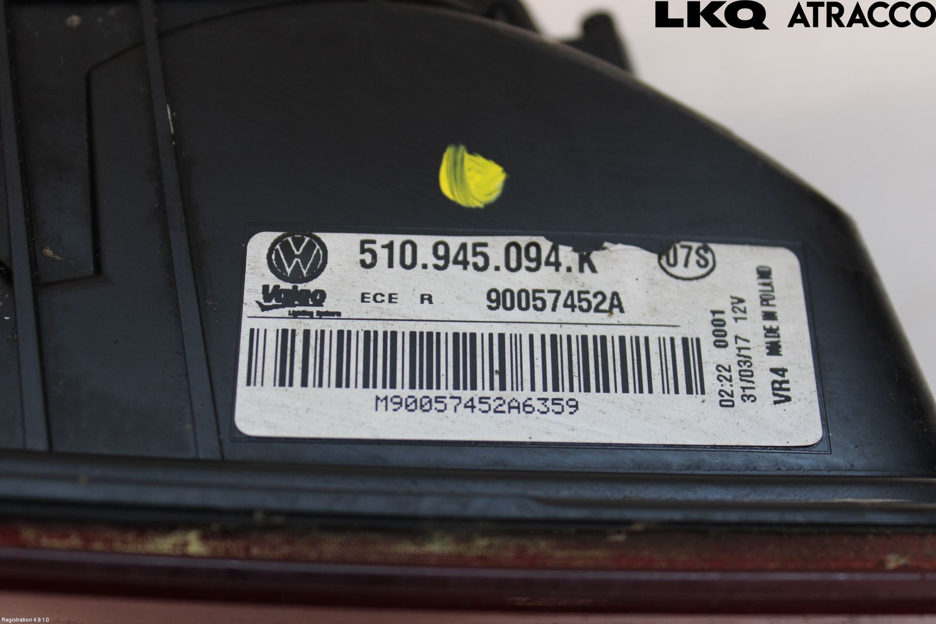 Volkswagen VW GOLF SPORTSVAN 15-20 Bakljus Lucka Hö