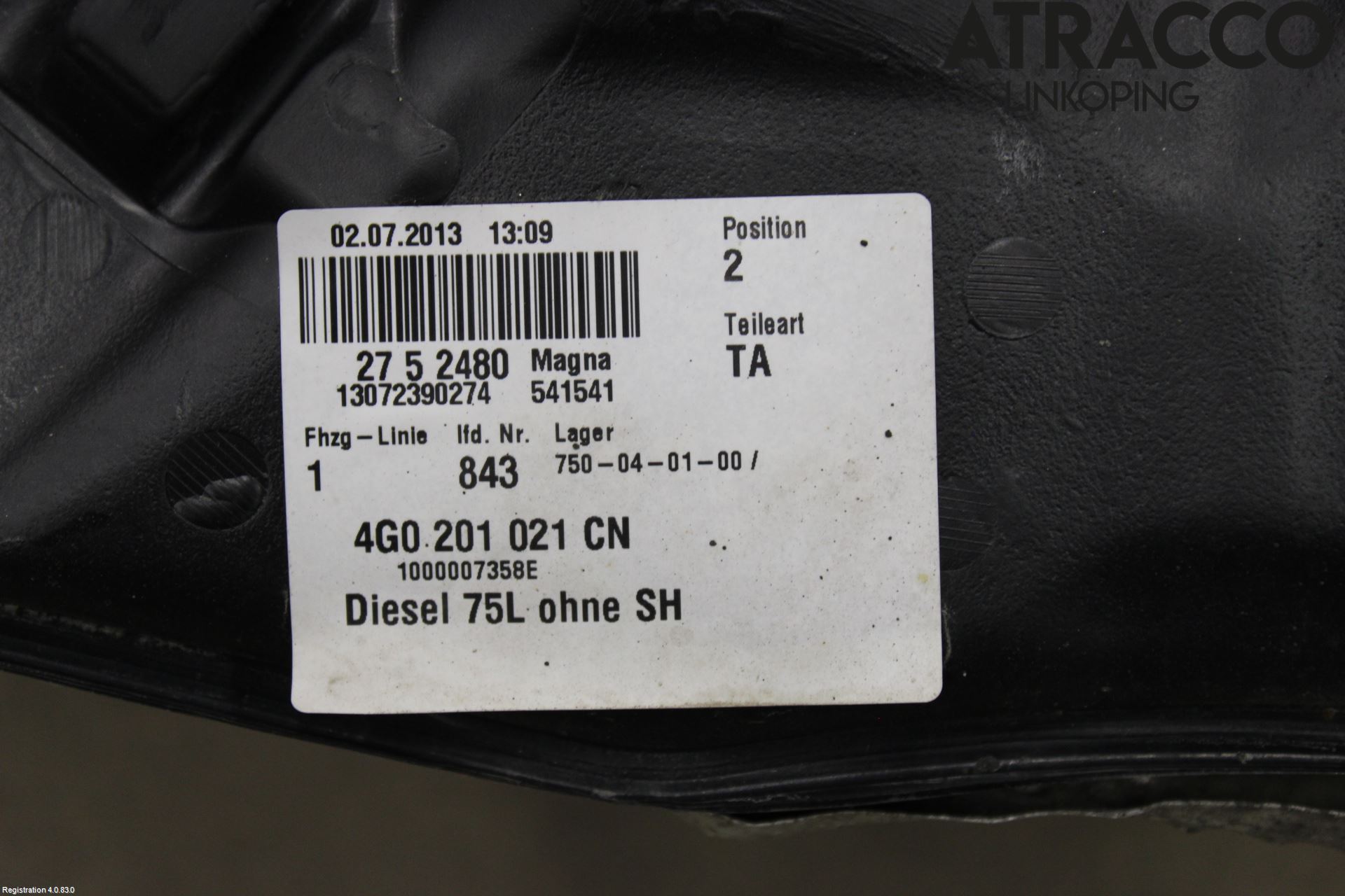 Audi A6 ALLROAD 12-18 Bränsletank Diesel